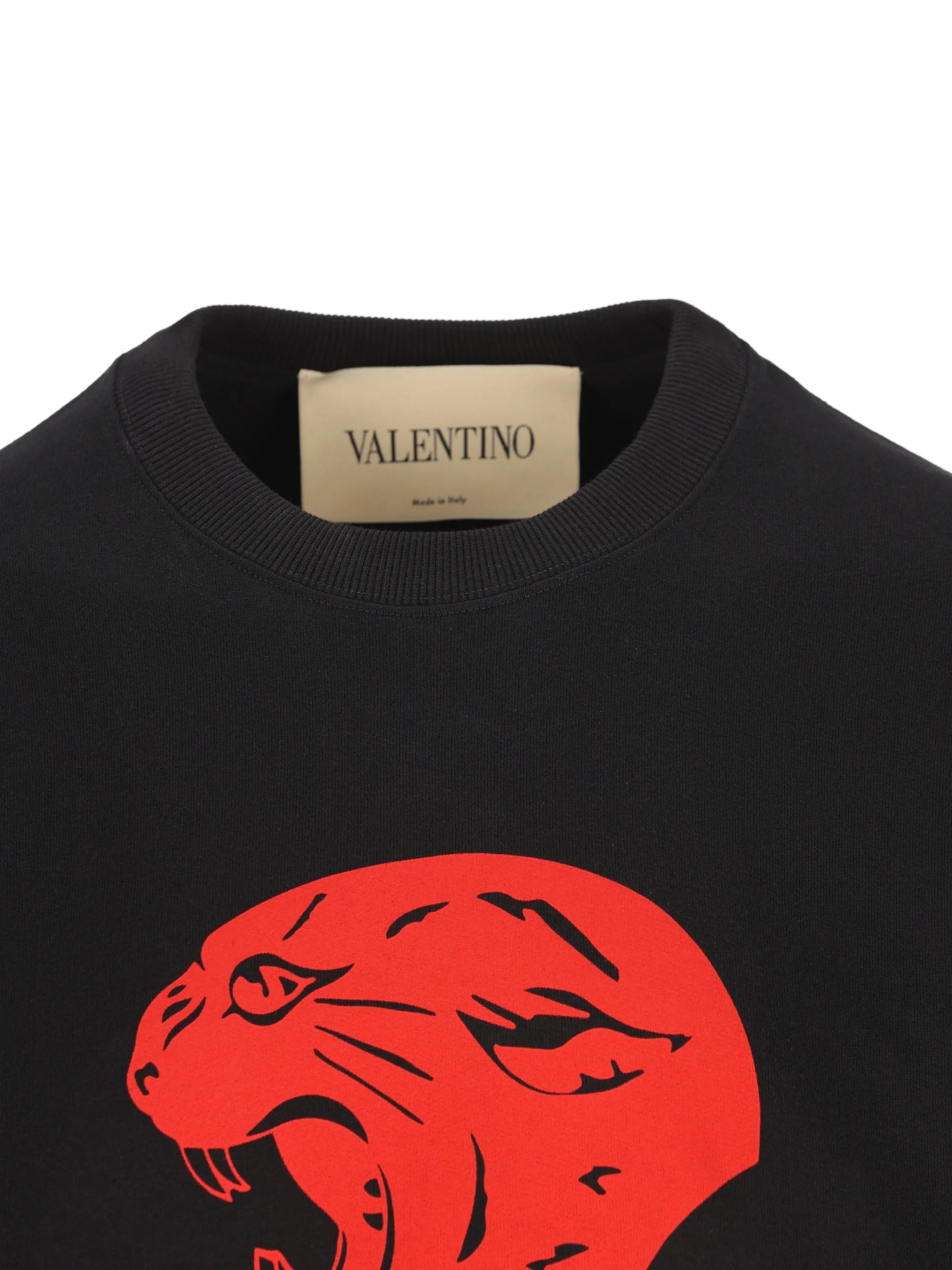 panther-print sweatshirt