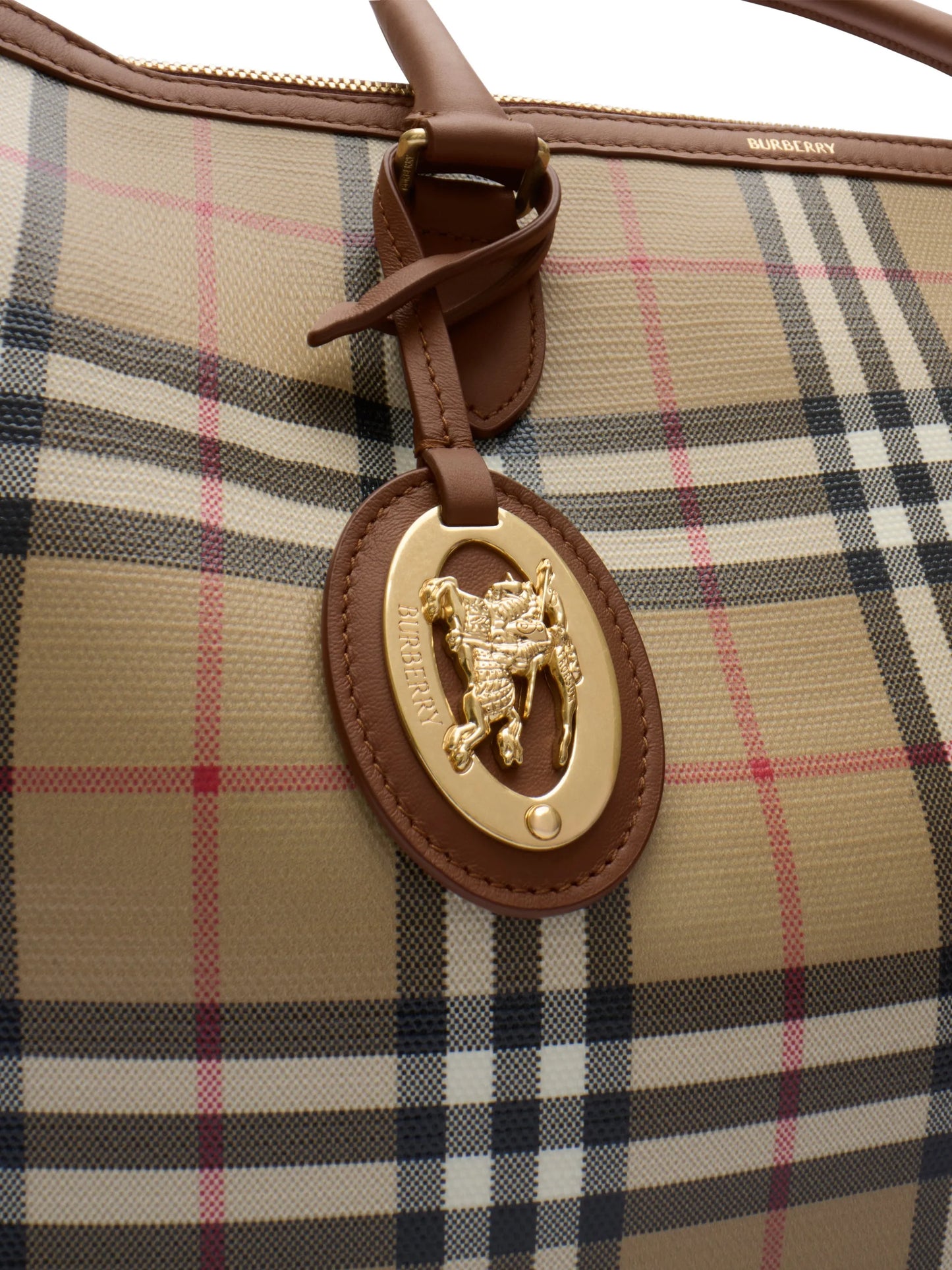 medium Check zip tote