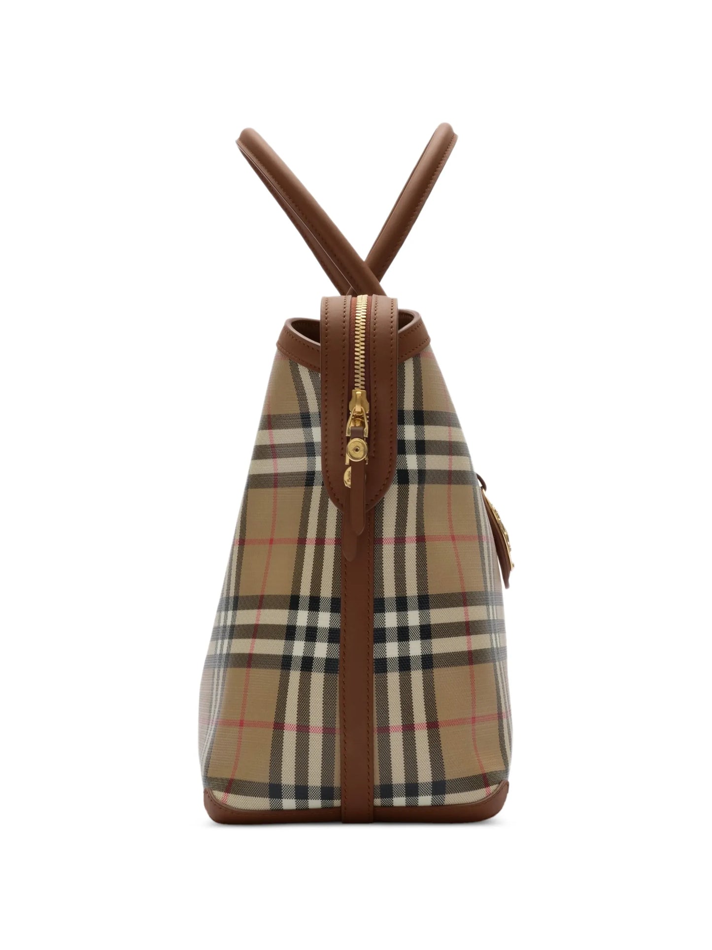 medium Check zip tote