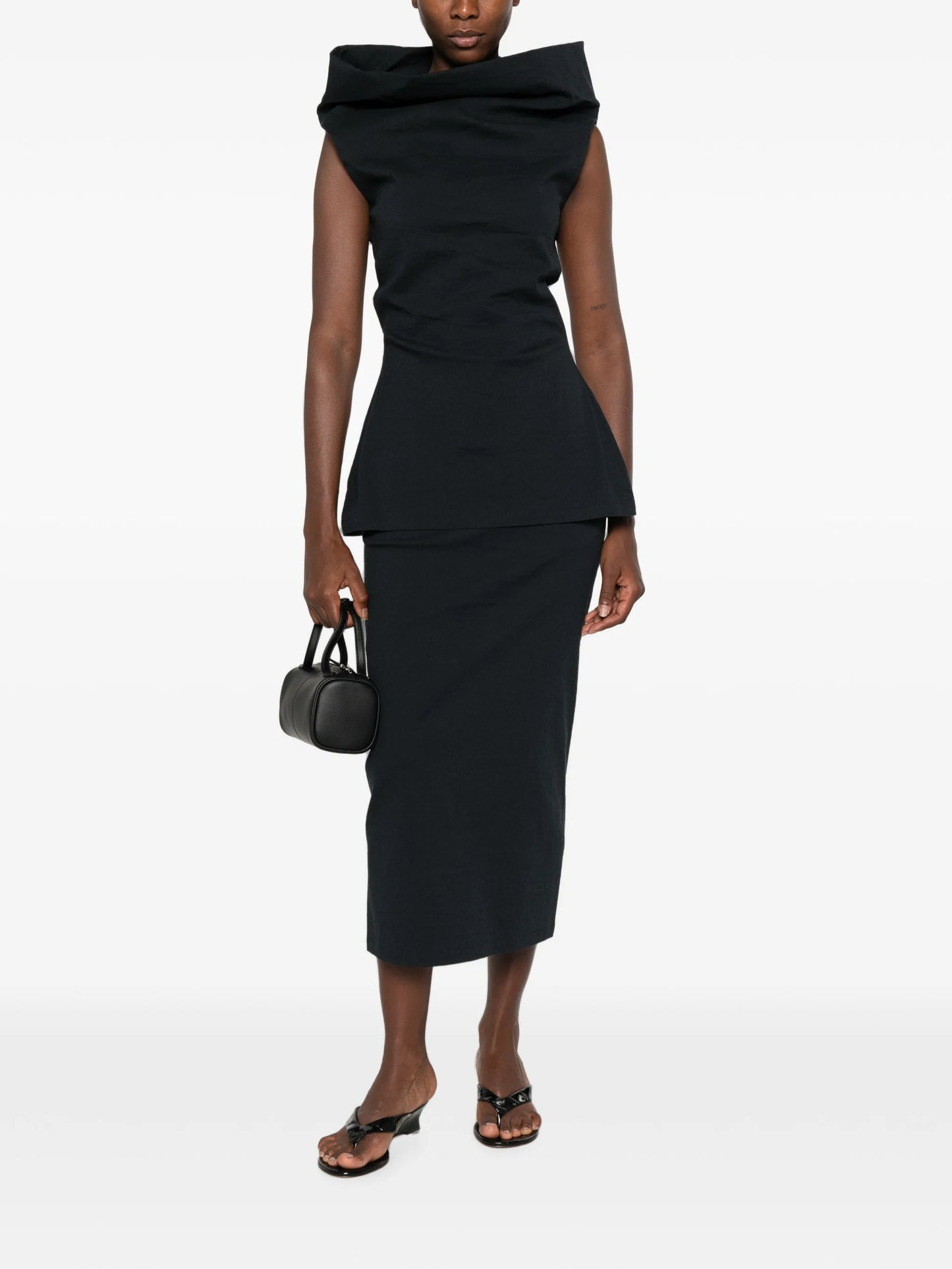 asymmetric-neck top