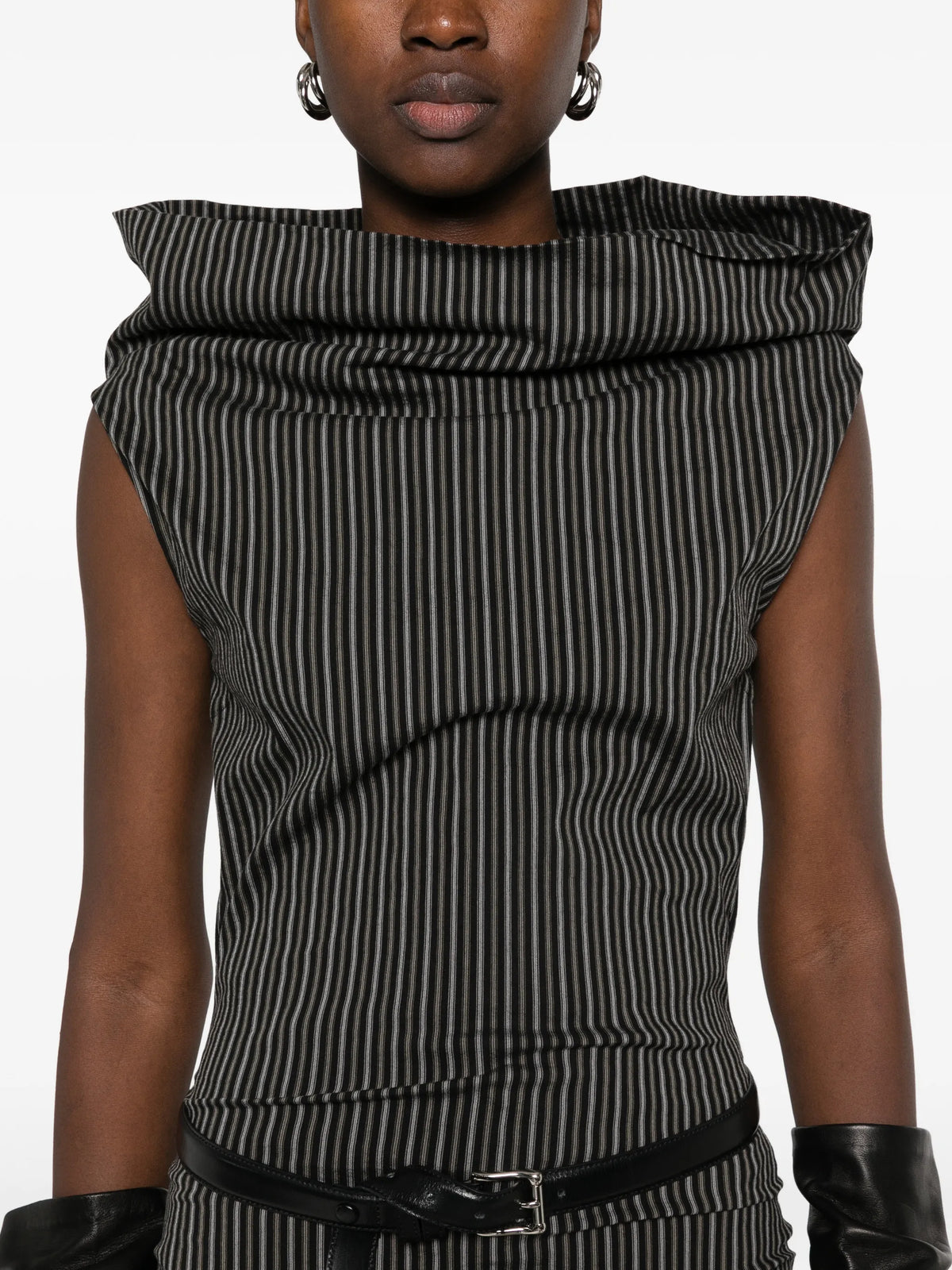 Allow Stripe high-neck top