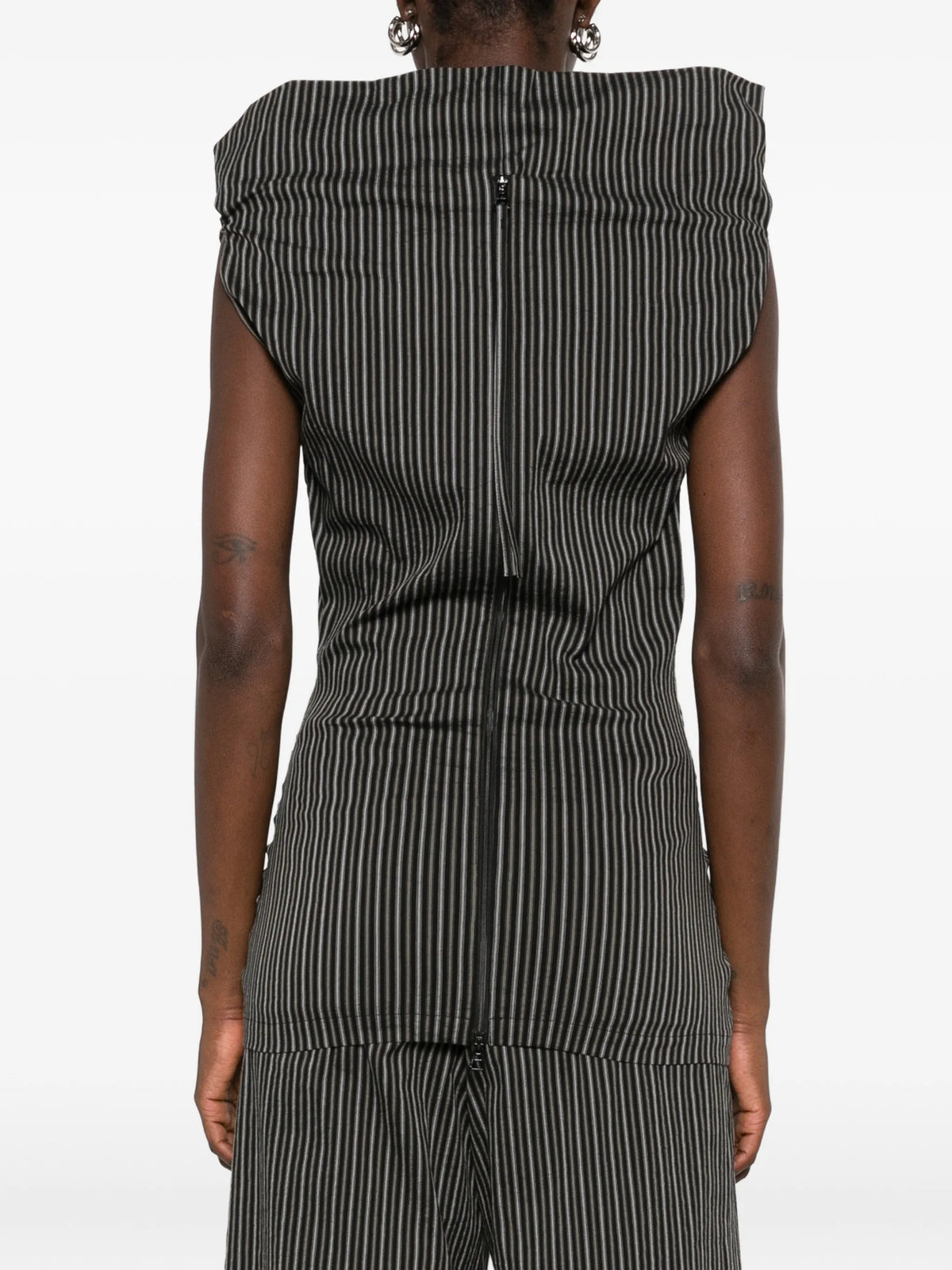 Allow Stripe high-neck top