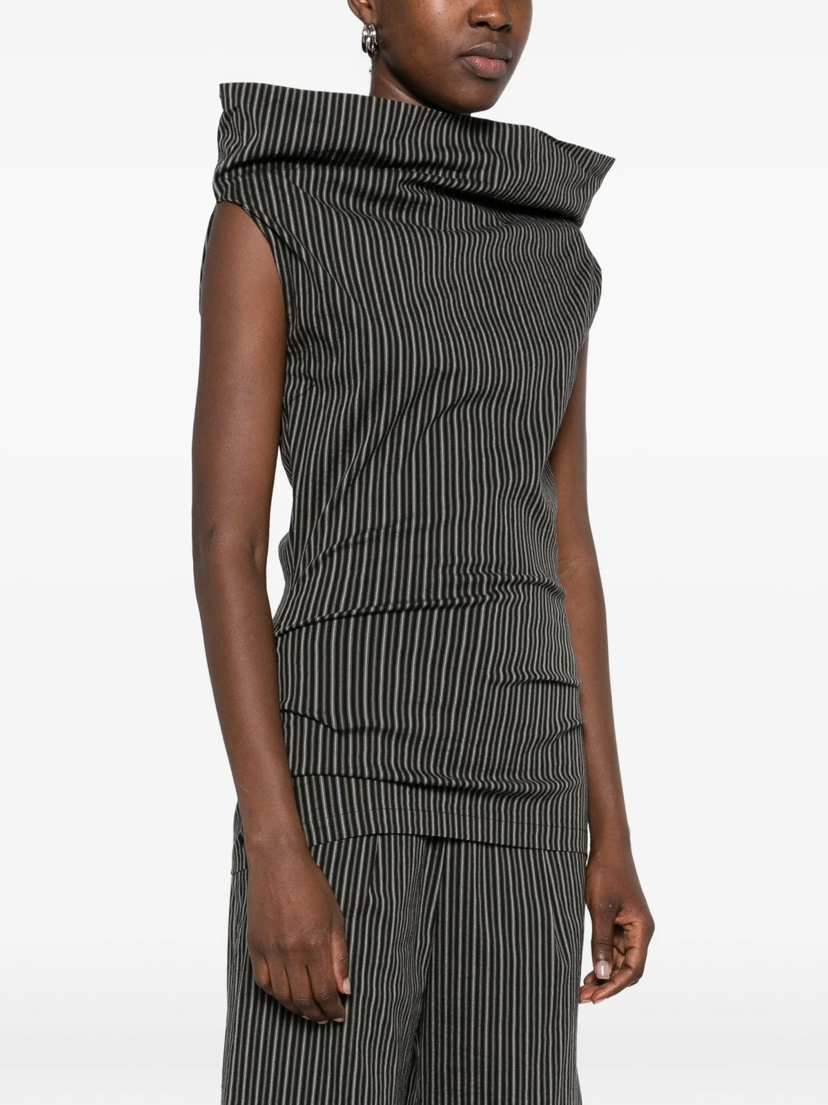 Allow Stripe high-neck top