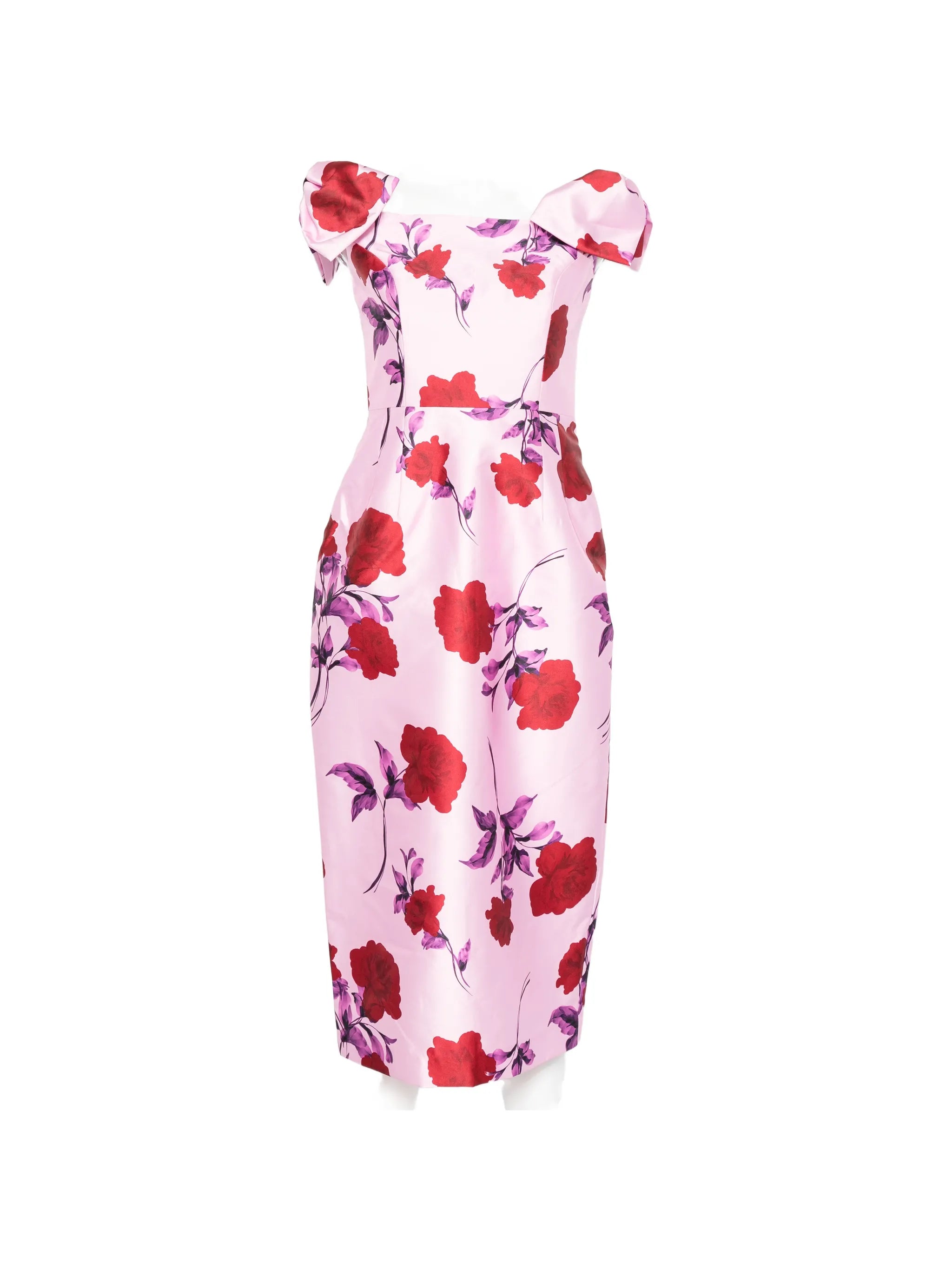 Melora bow-detail floral-print midi dress