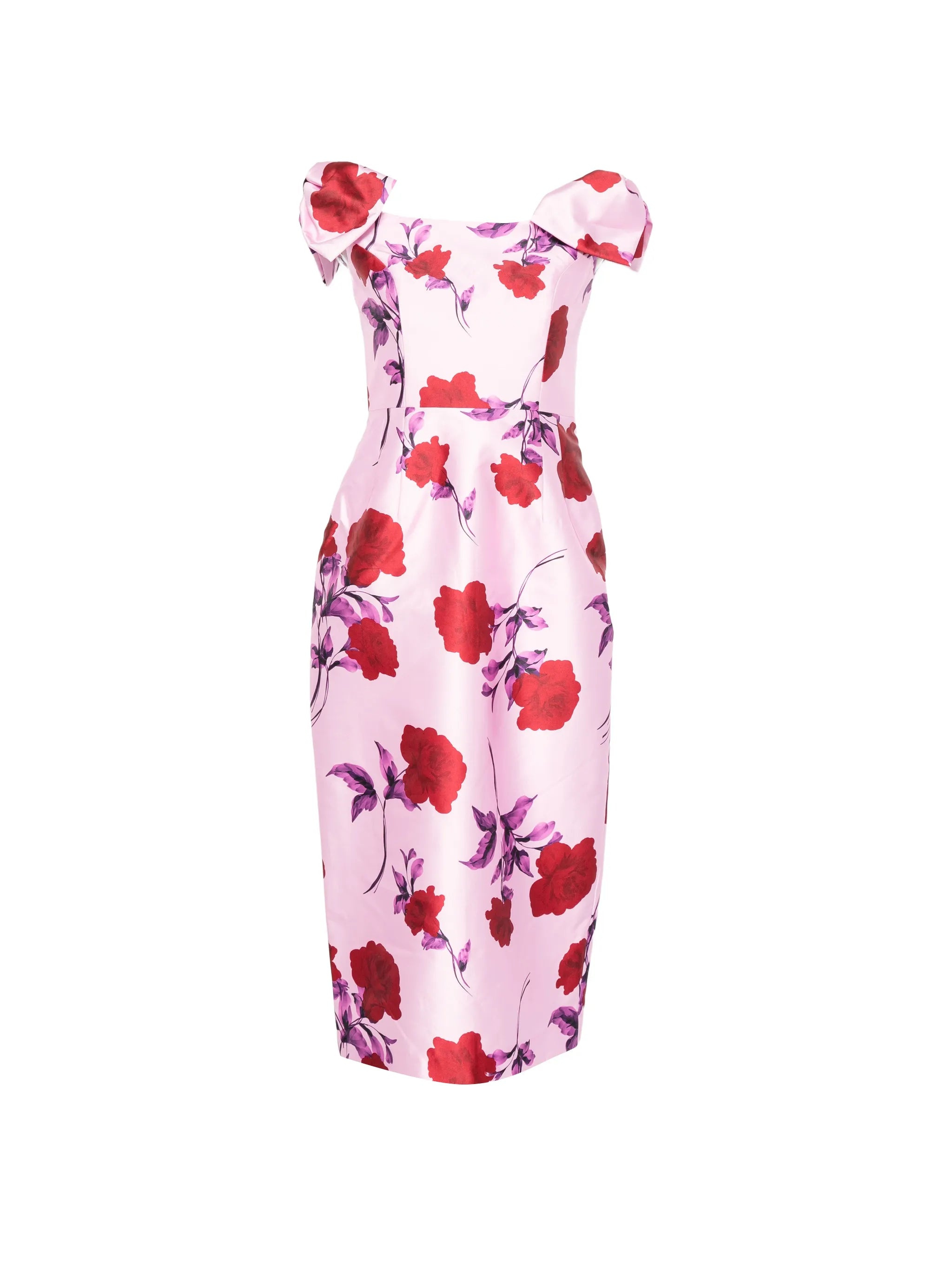 Melora bow-detail floral-print midi dress