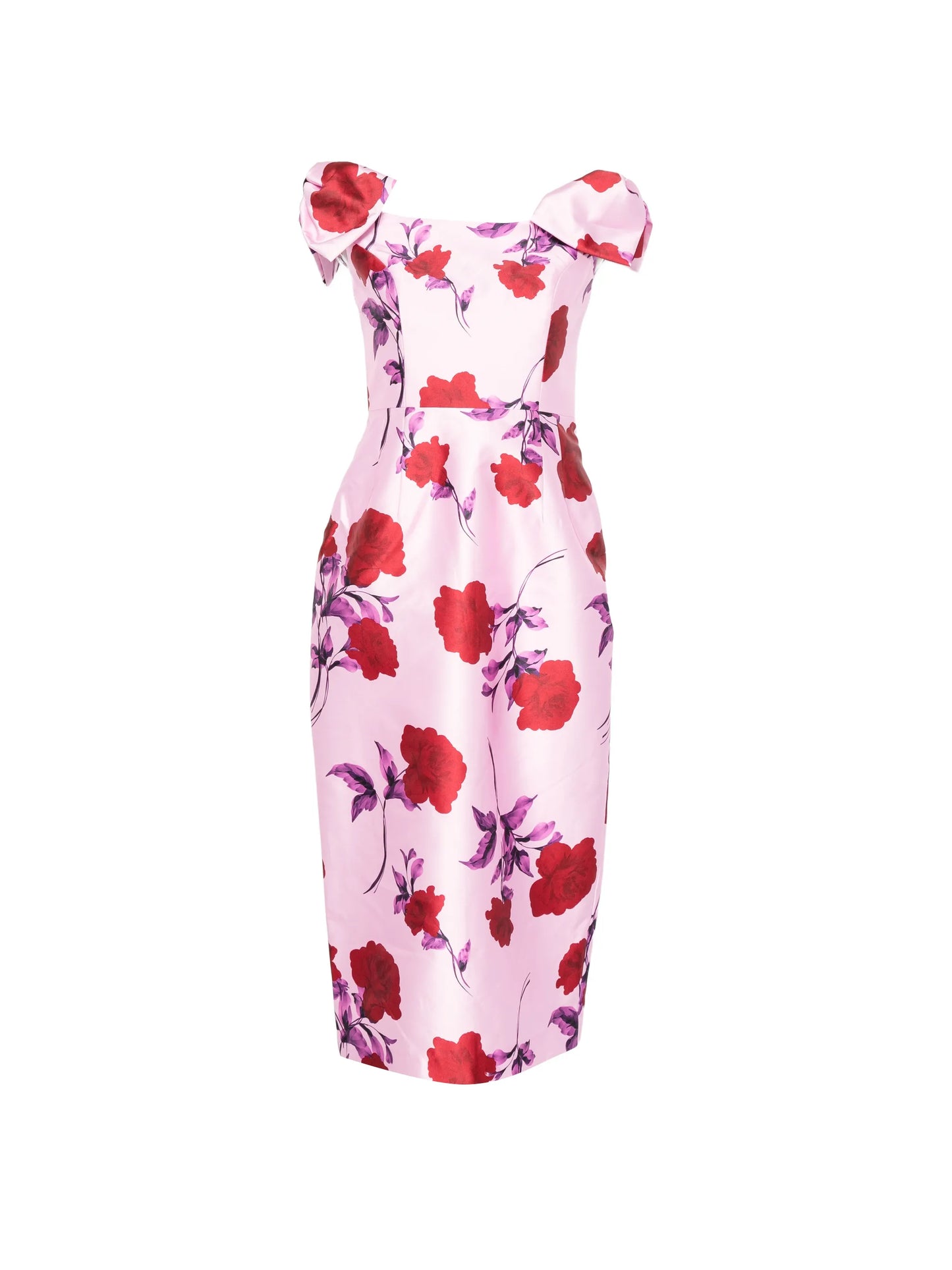 Melora bow-detail floral-print midi dress