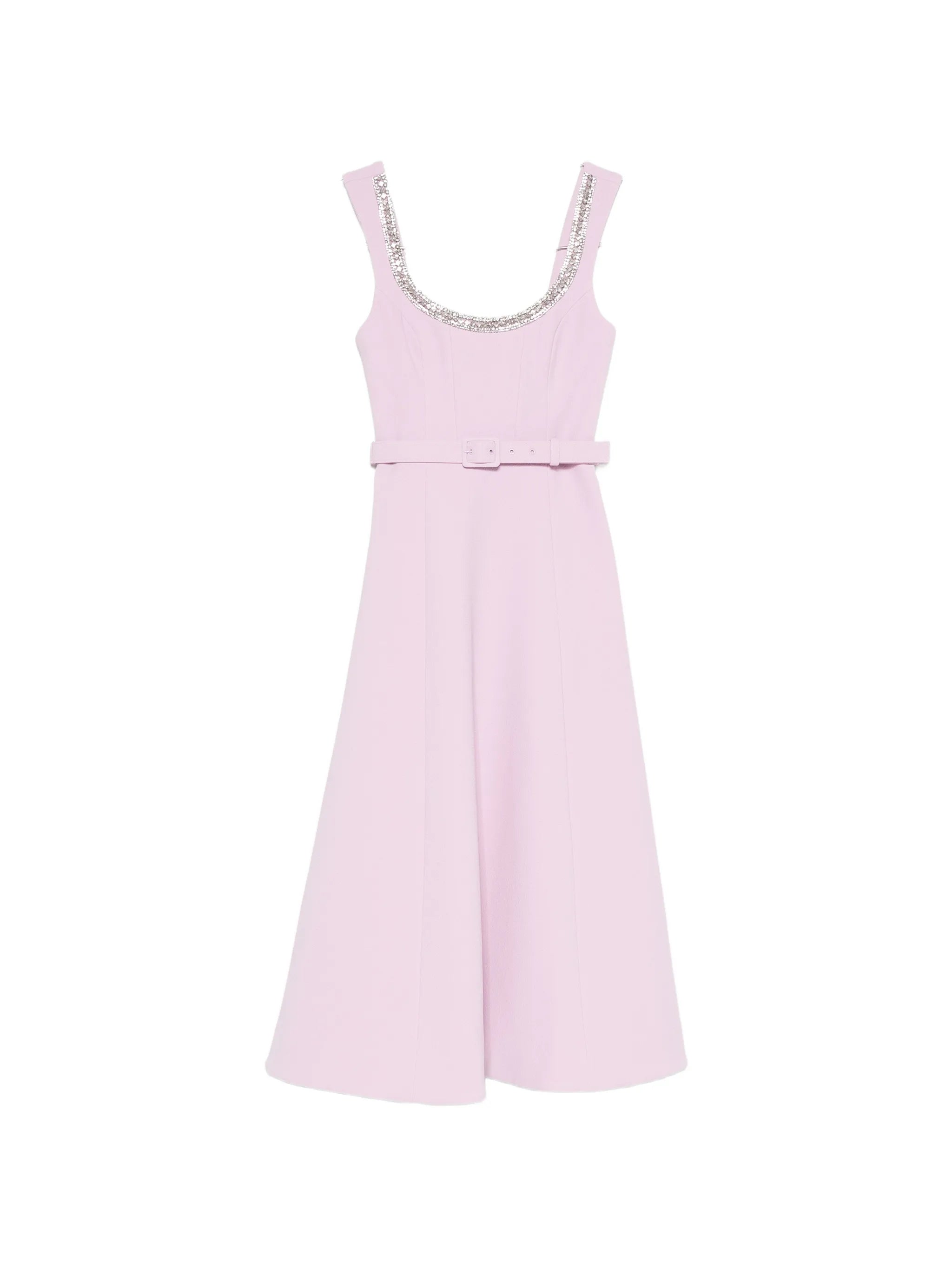 Yolanda crystal-embellished belted midi dress