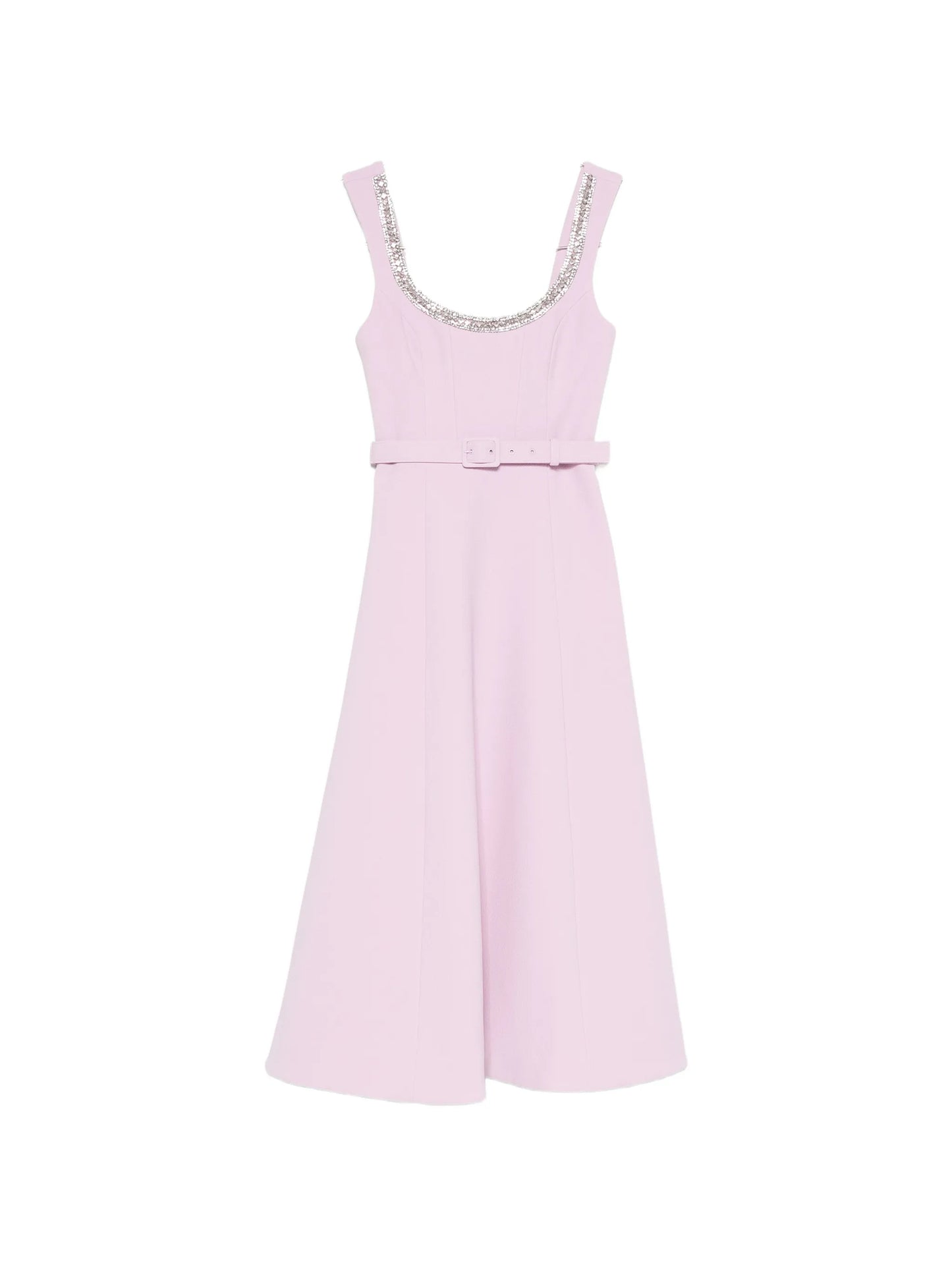 Yolanda crystal-embellished belted midi dress