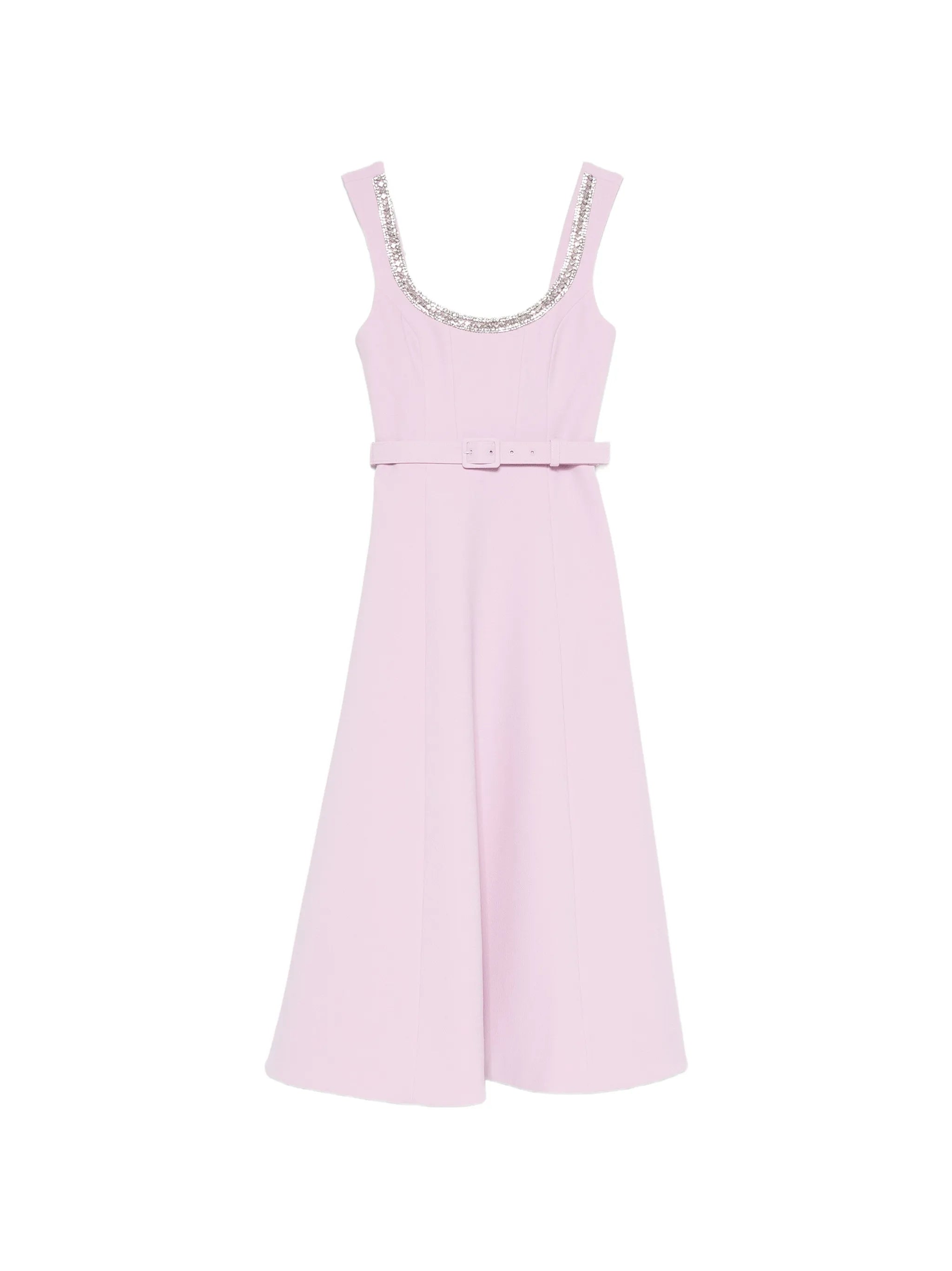Yolanda crystal-embellished belted midi dress
