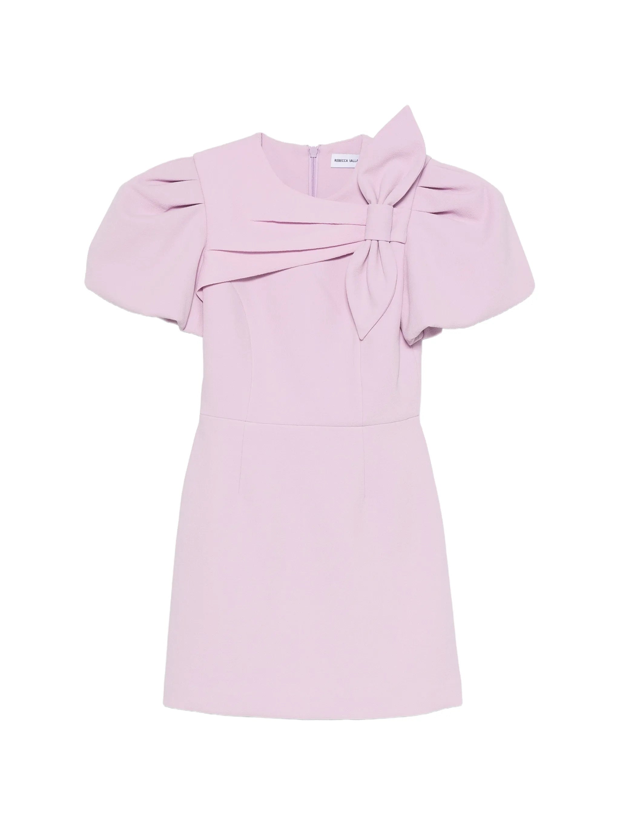 Yolanda bow-detail puff-sleeve mini dress