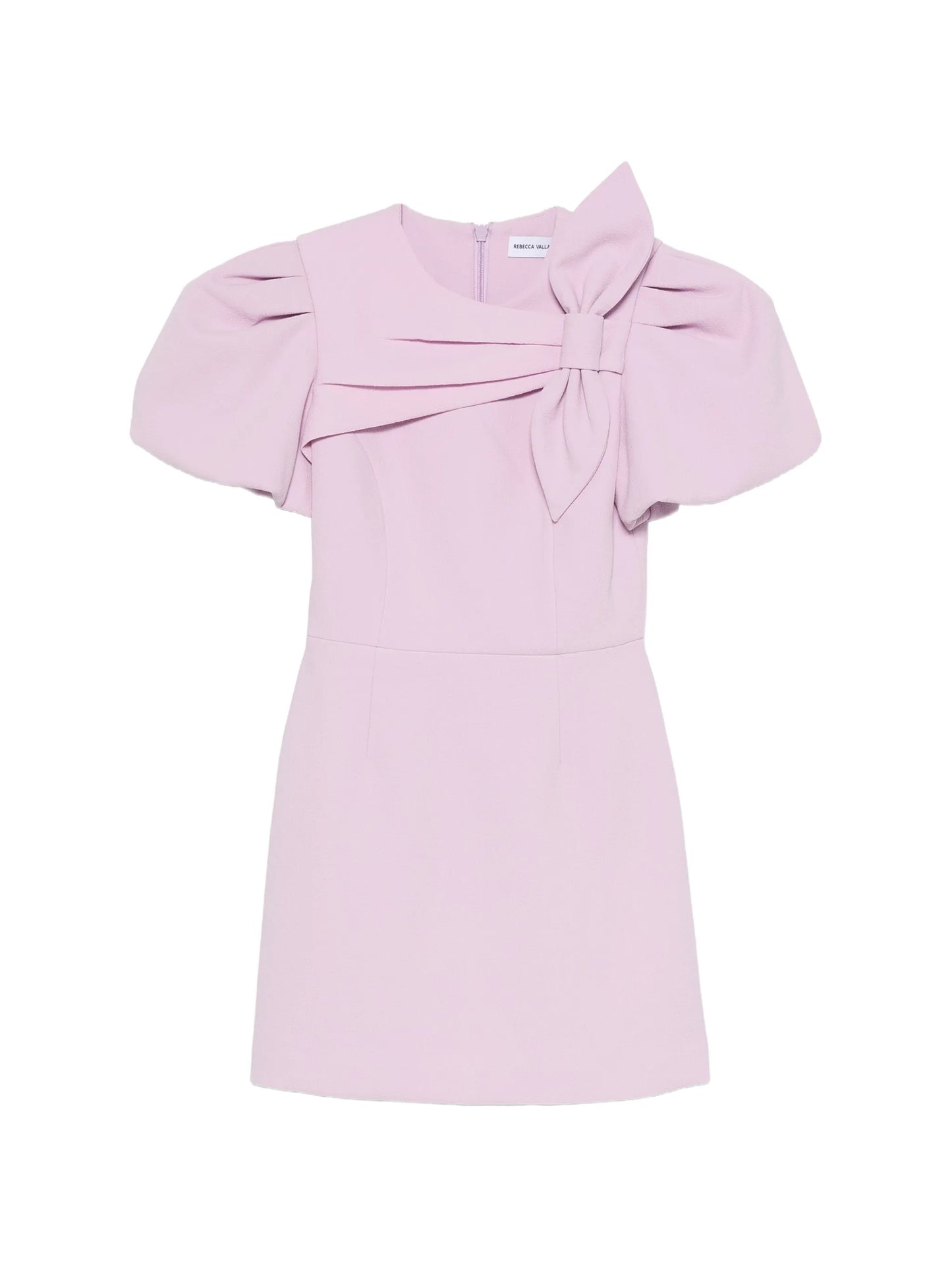 Yolanda bow-detail puff-sleeve mini dress