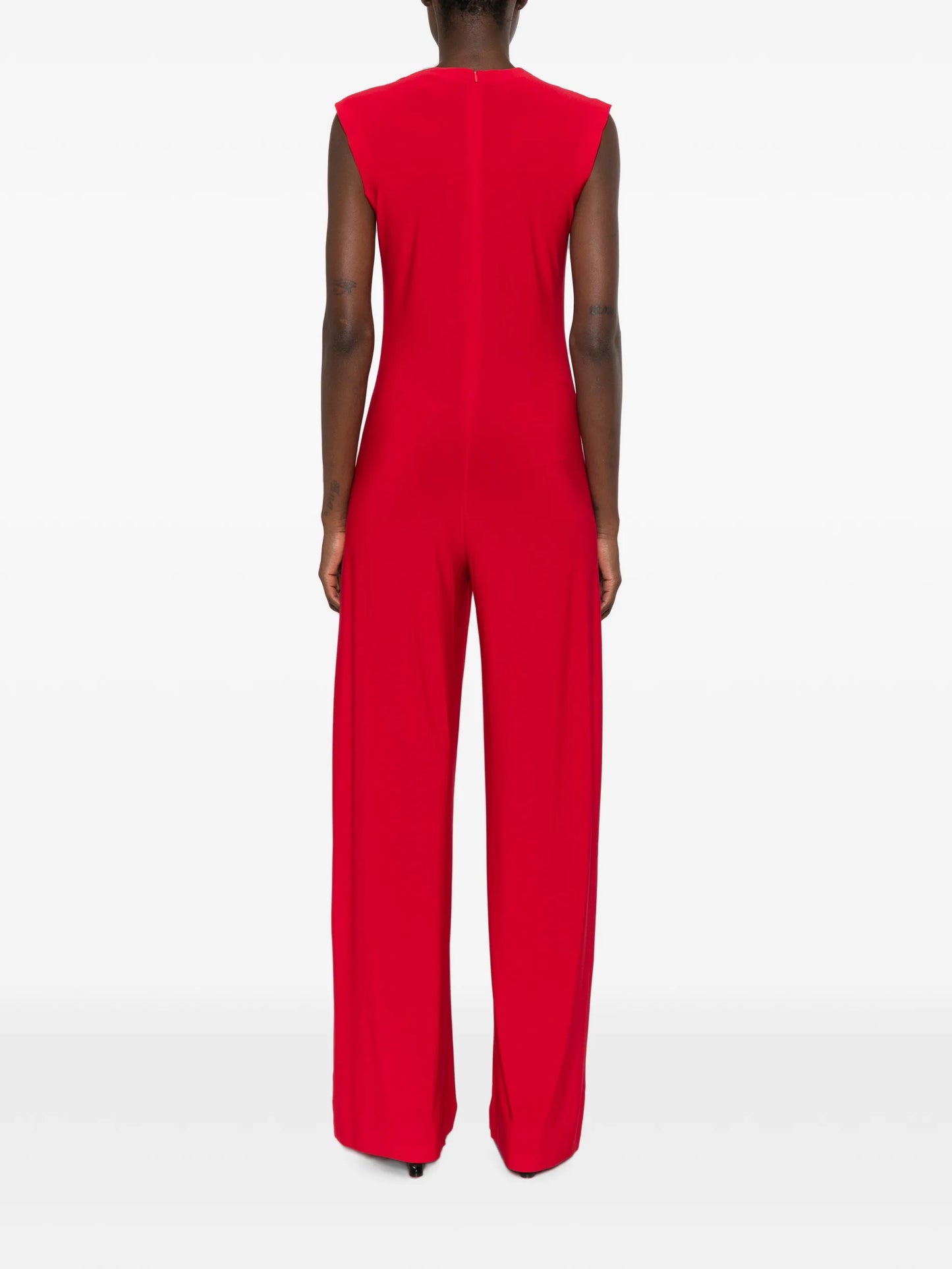 sleeveless wide-leg jumpsuit