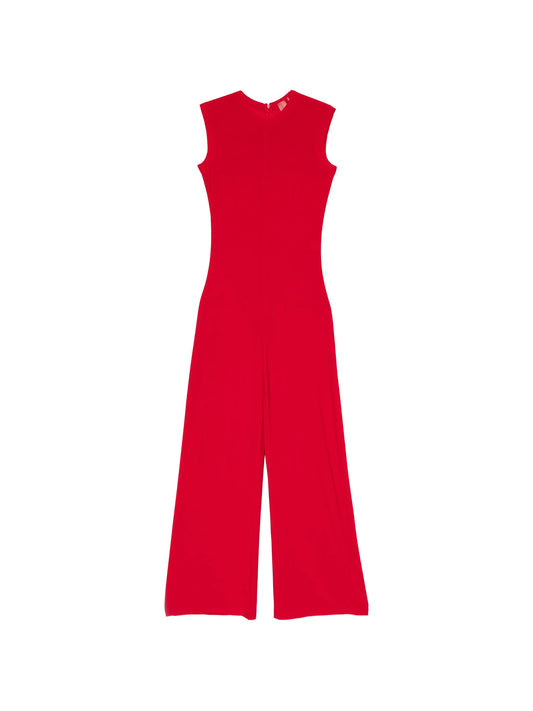 sleeveless wide-leg jumpsuit