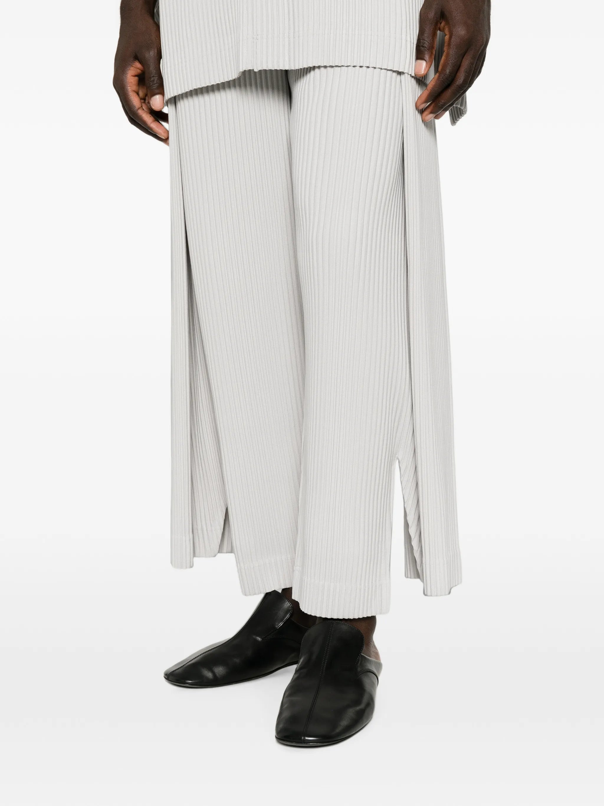 Motion Blur pleated trousers