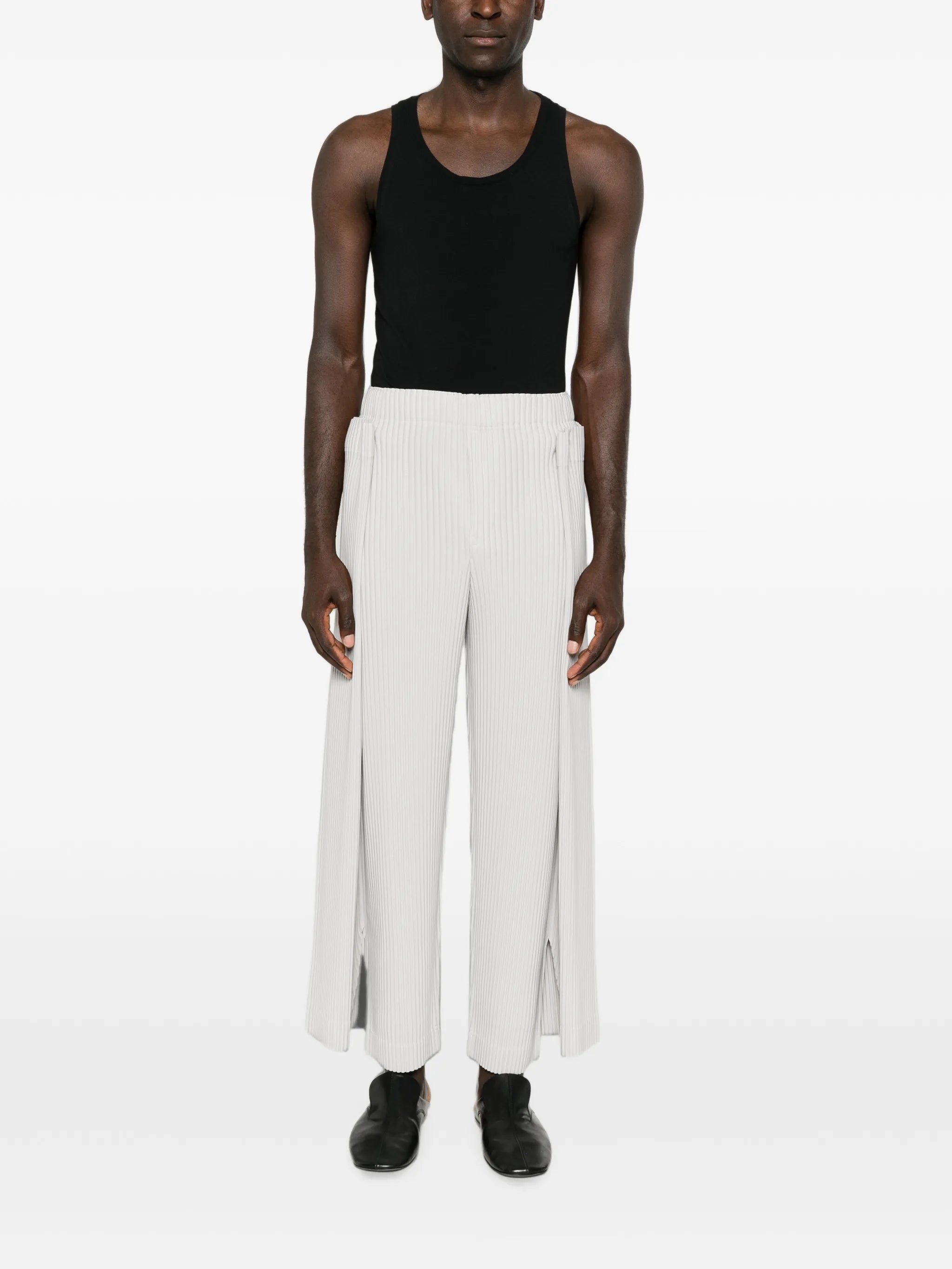 Motion Blur pleated trousers