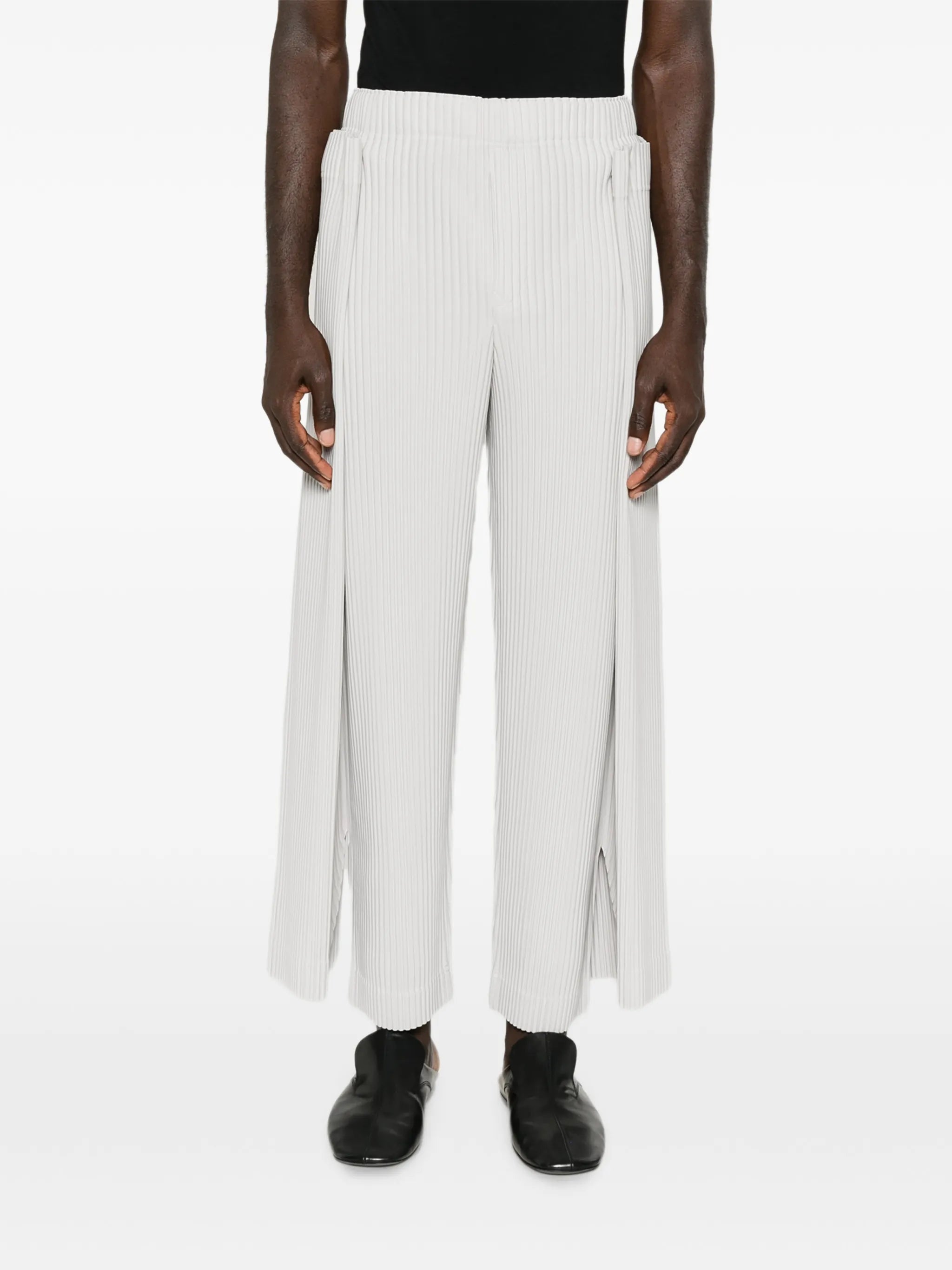 Motion Blur pleated trousers