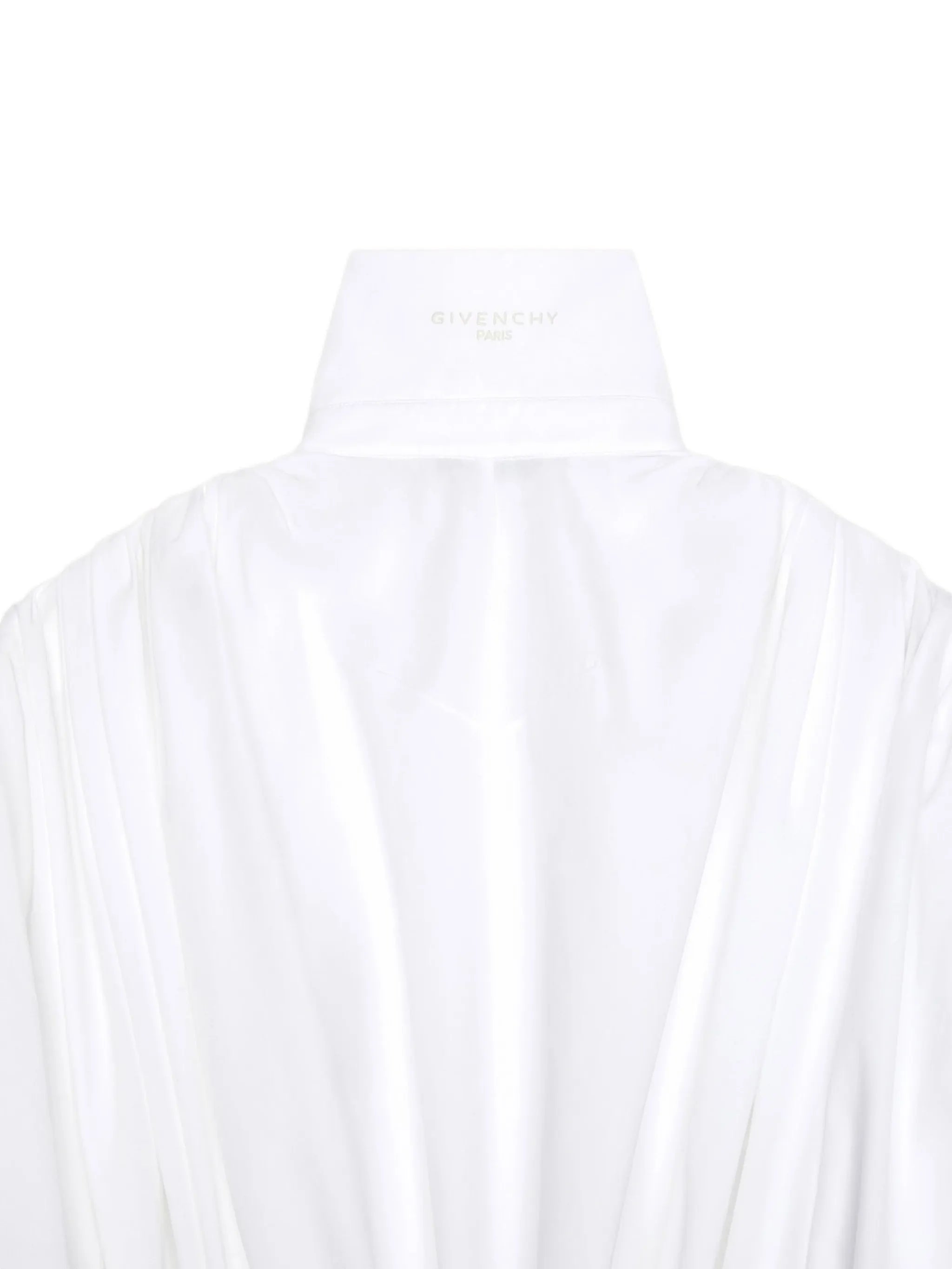 long shirt dress in poplin with ruched details