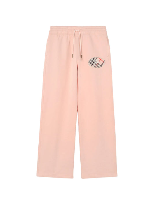 Check Knight-stamp cotton track pants