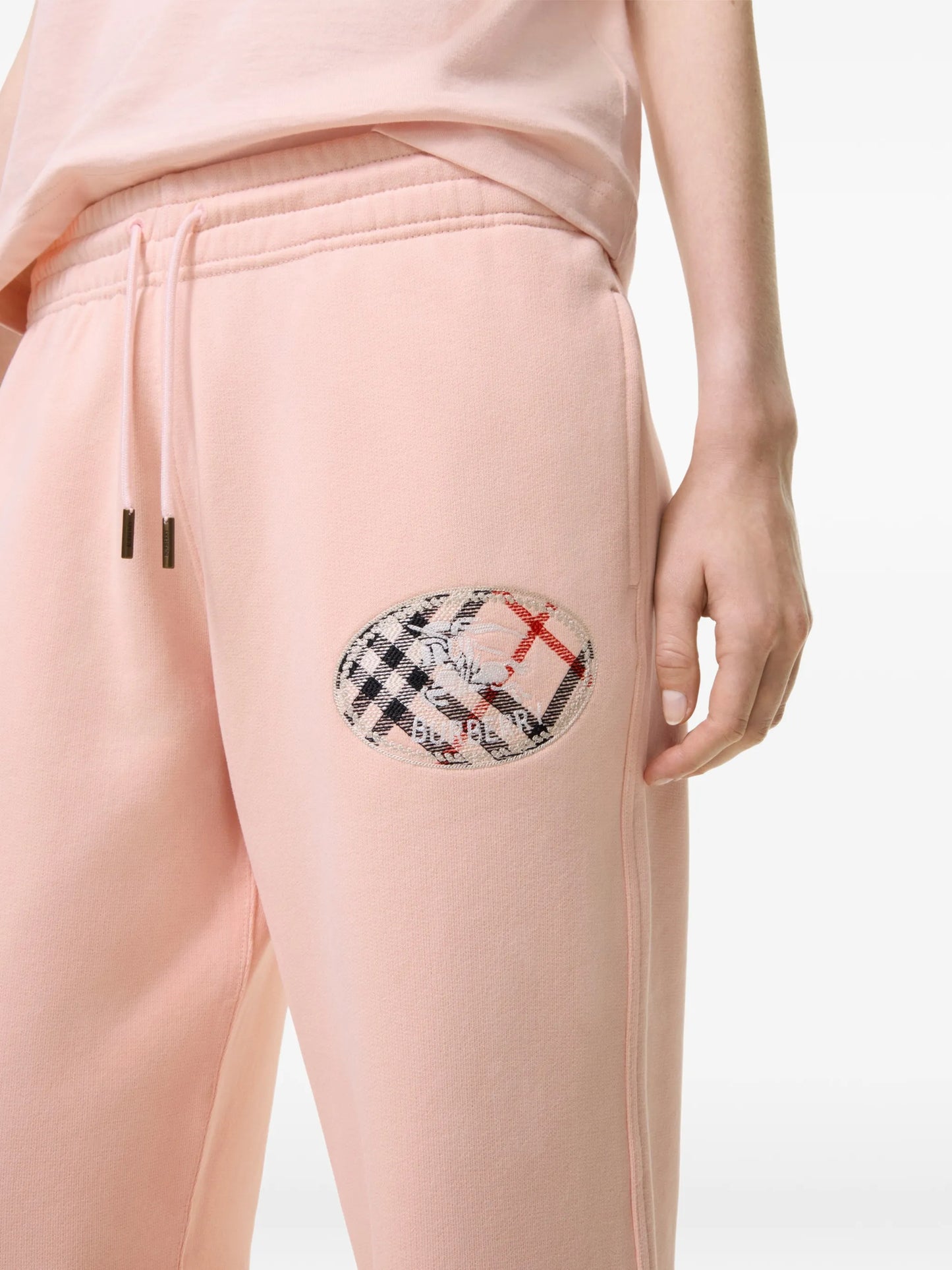 Check Knight-stamp cotton track pants