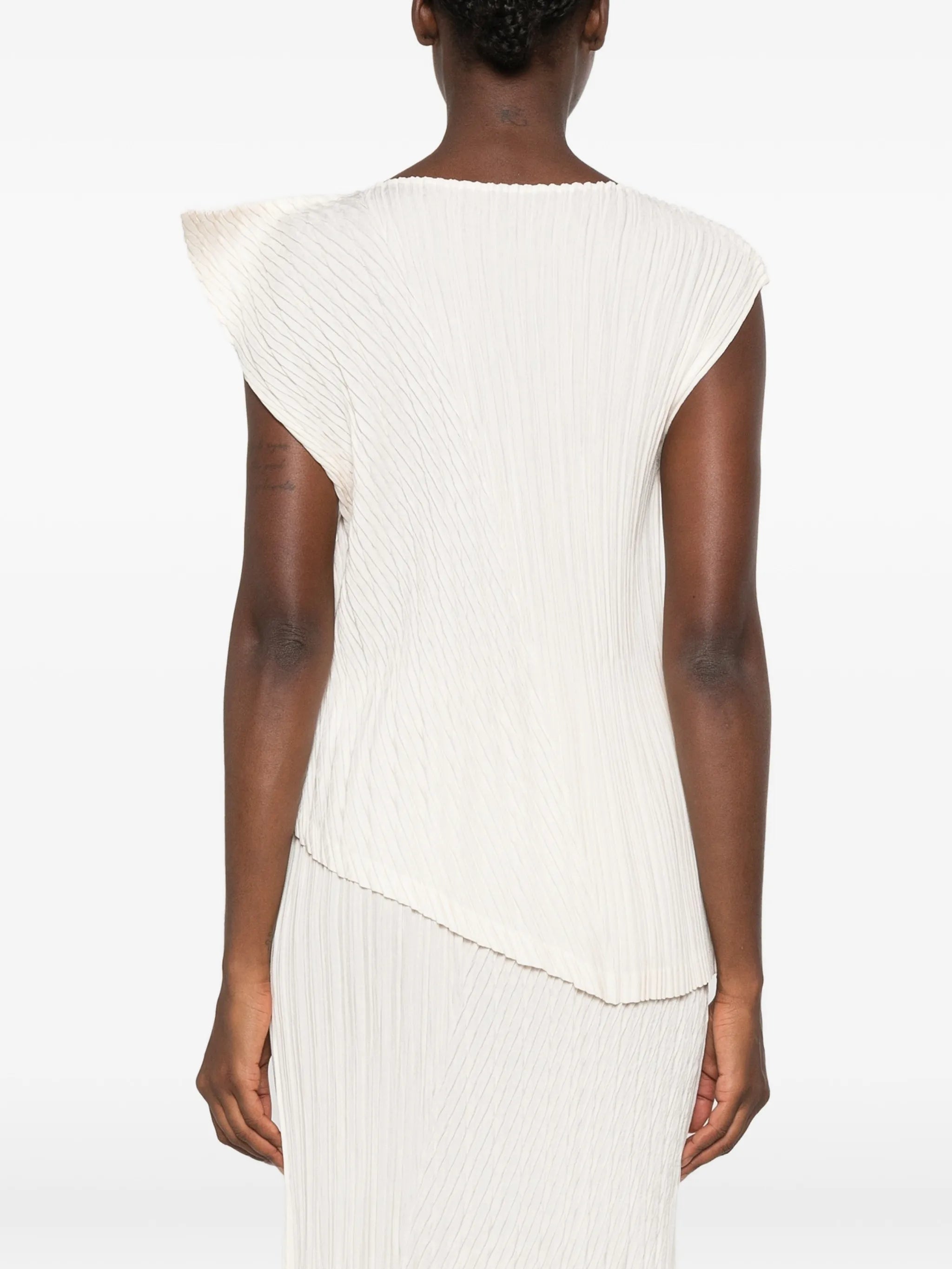 Unfurling Pleats pleated asymmetric top
