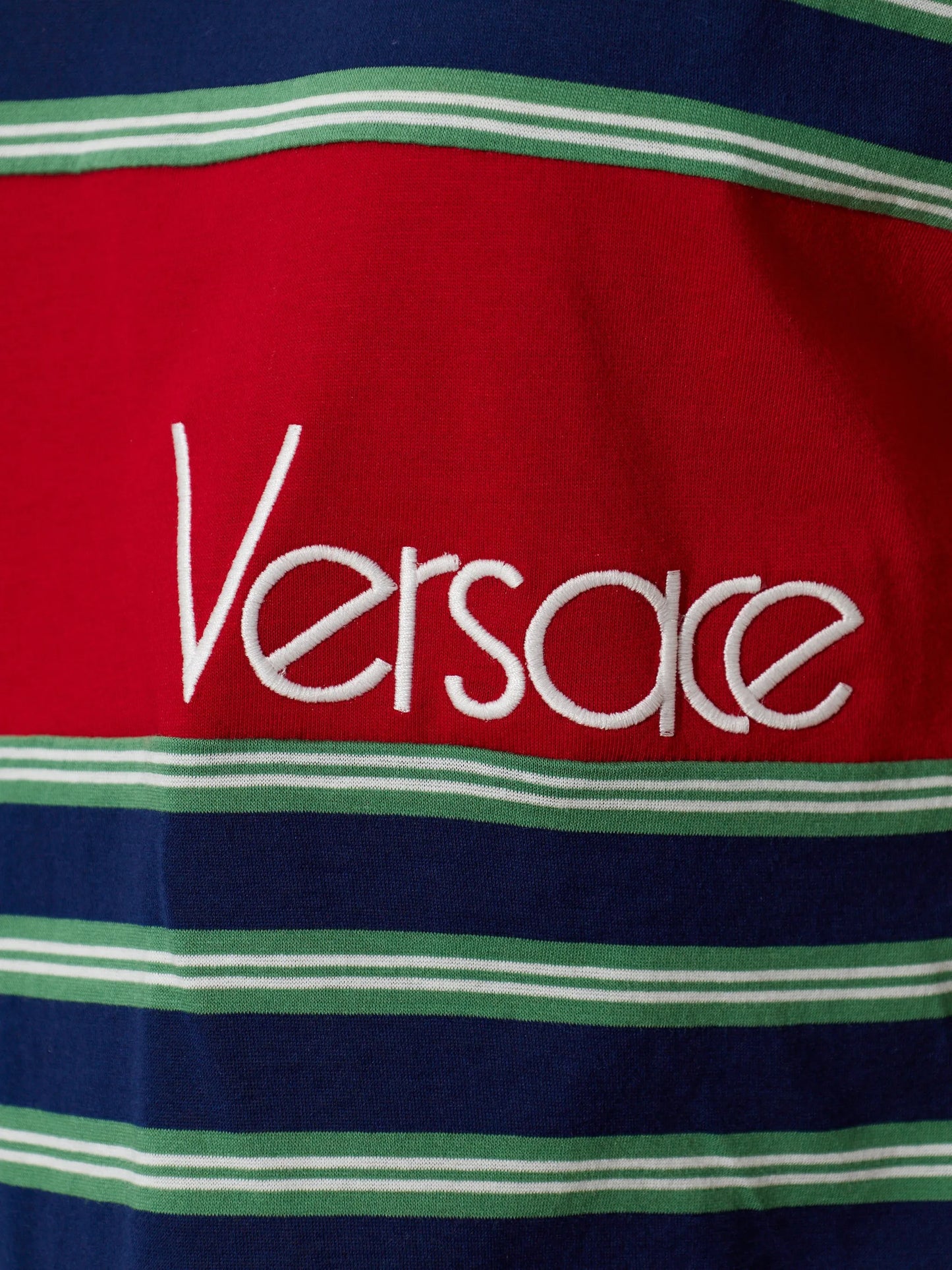 striped logo-embroidered T-shirt