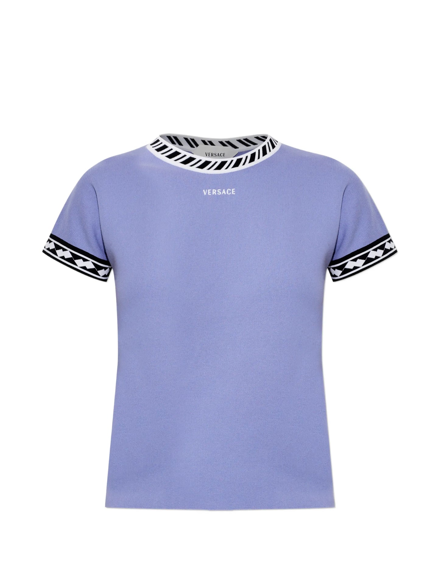 geometric-trim logo-print T-shirt