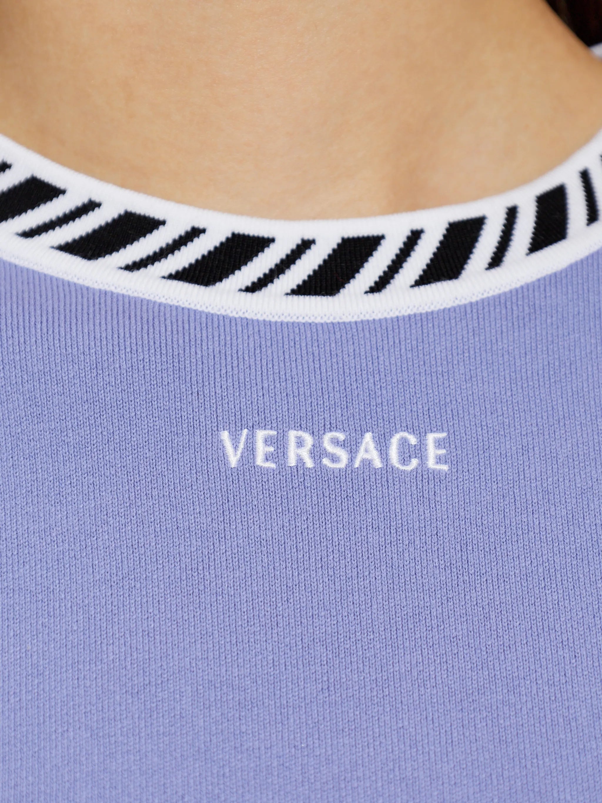 geometric-trim logo-print T-shirt