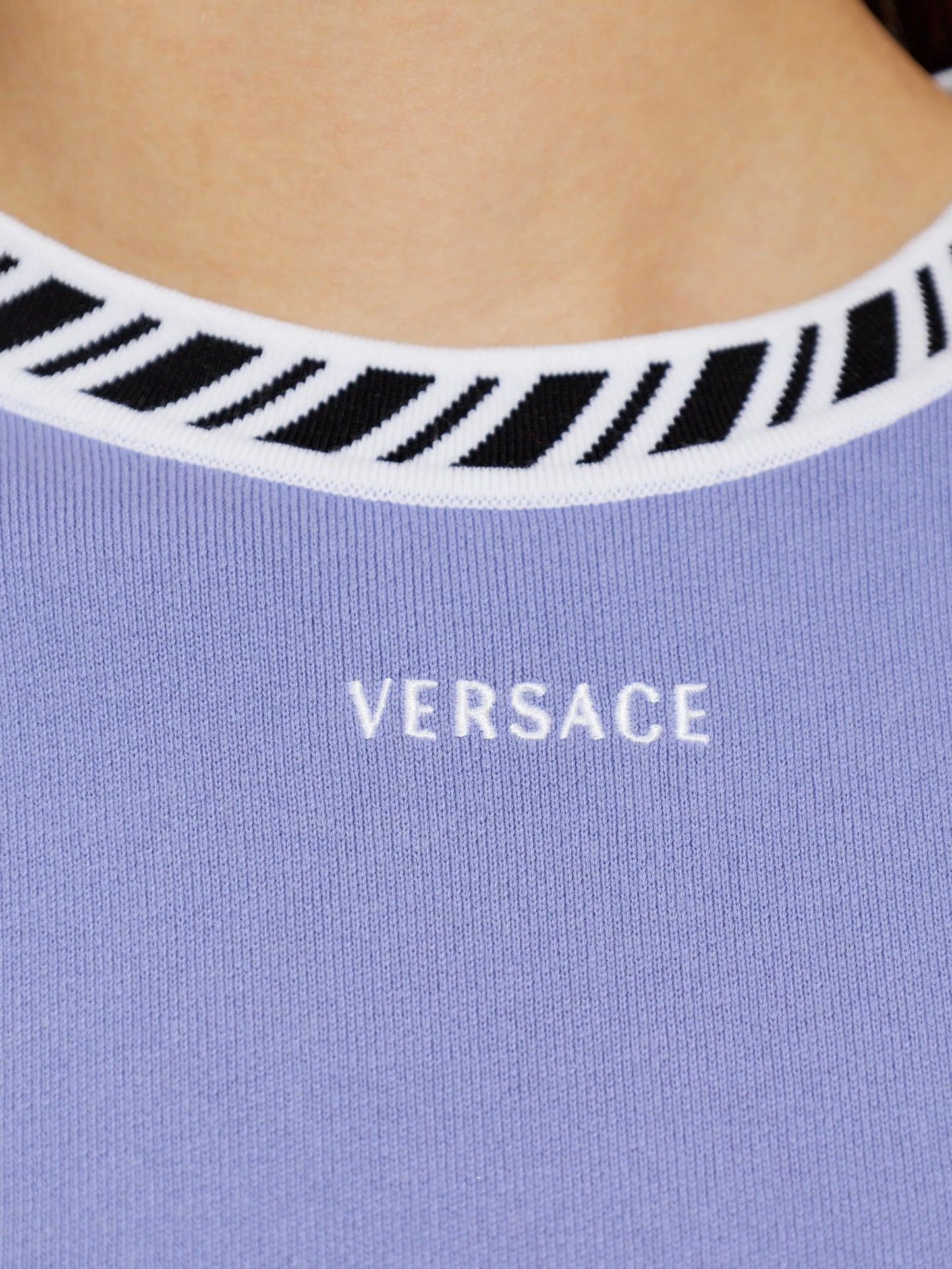 geometric-trim logo-print T-shirt