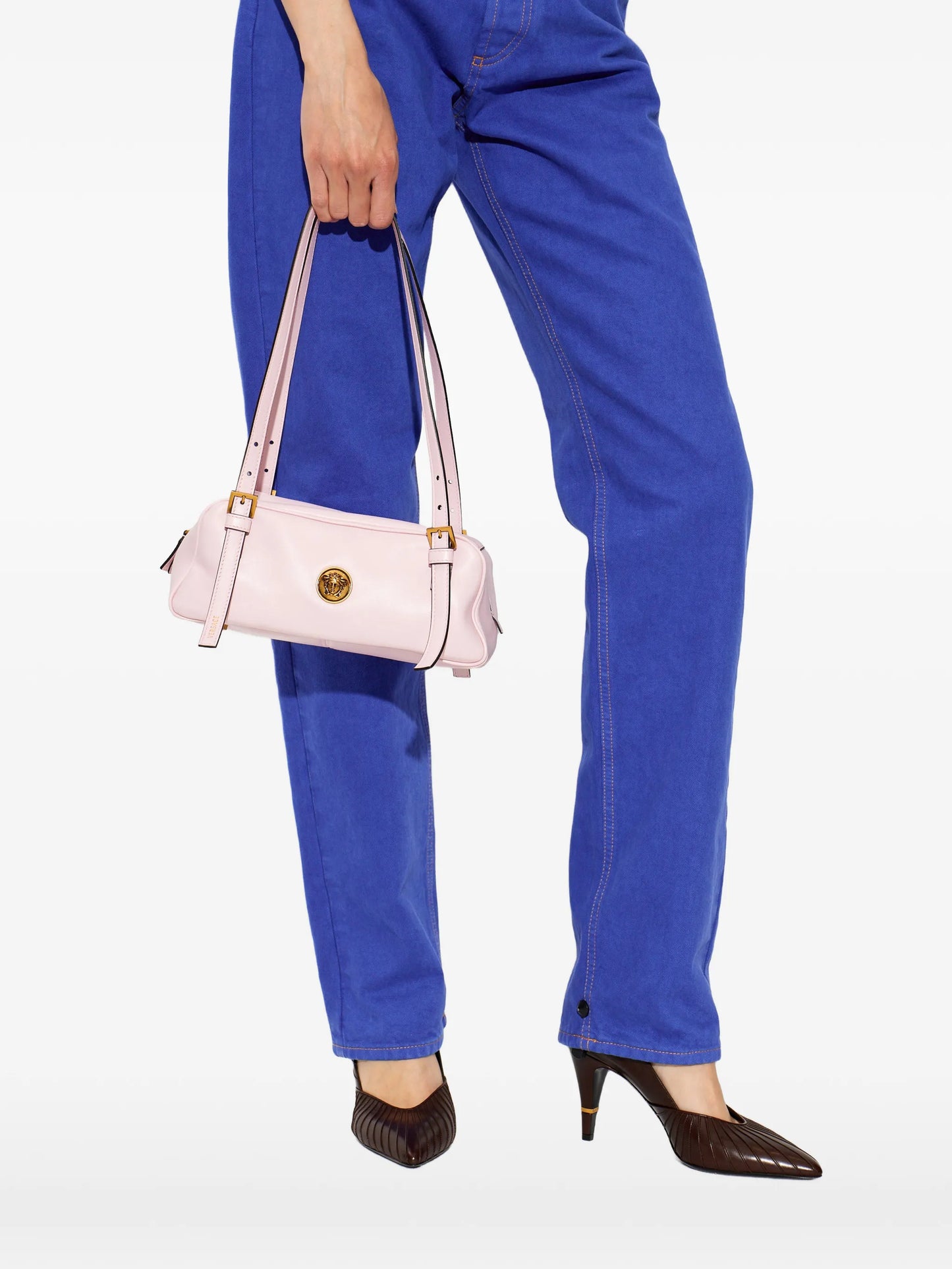 Emblème leather shoulder bag