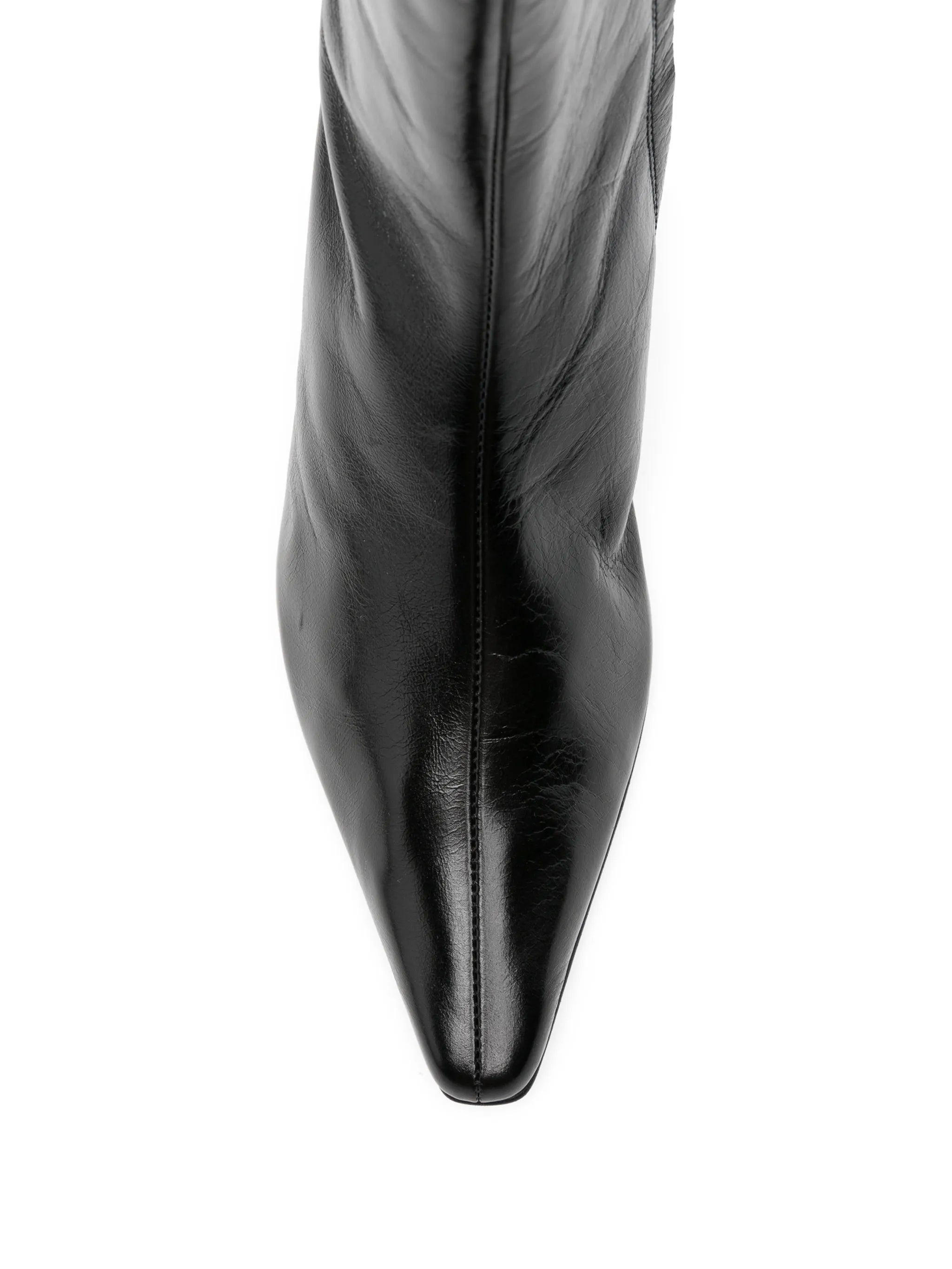 pointed-toe kitten-heel boots