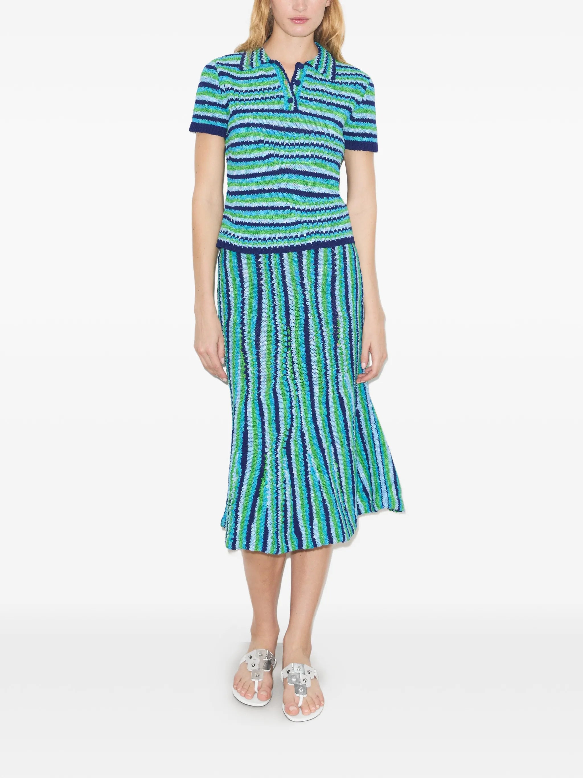 striped cotton polo