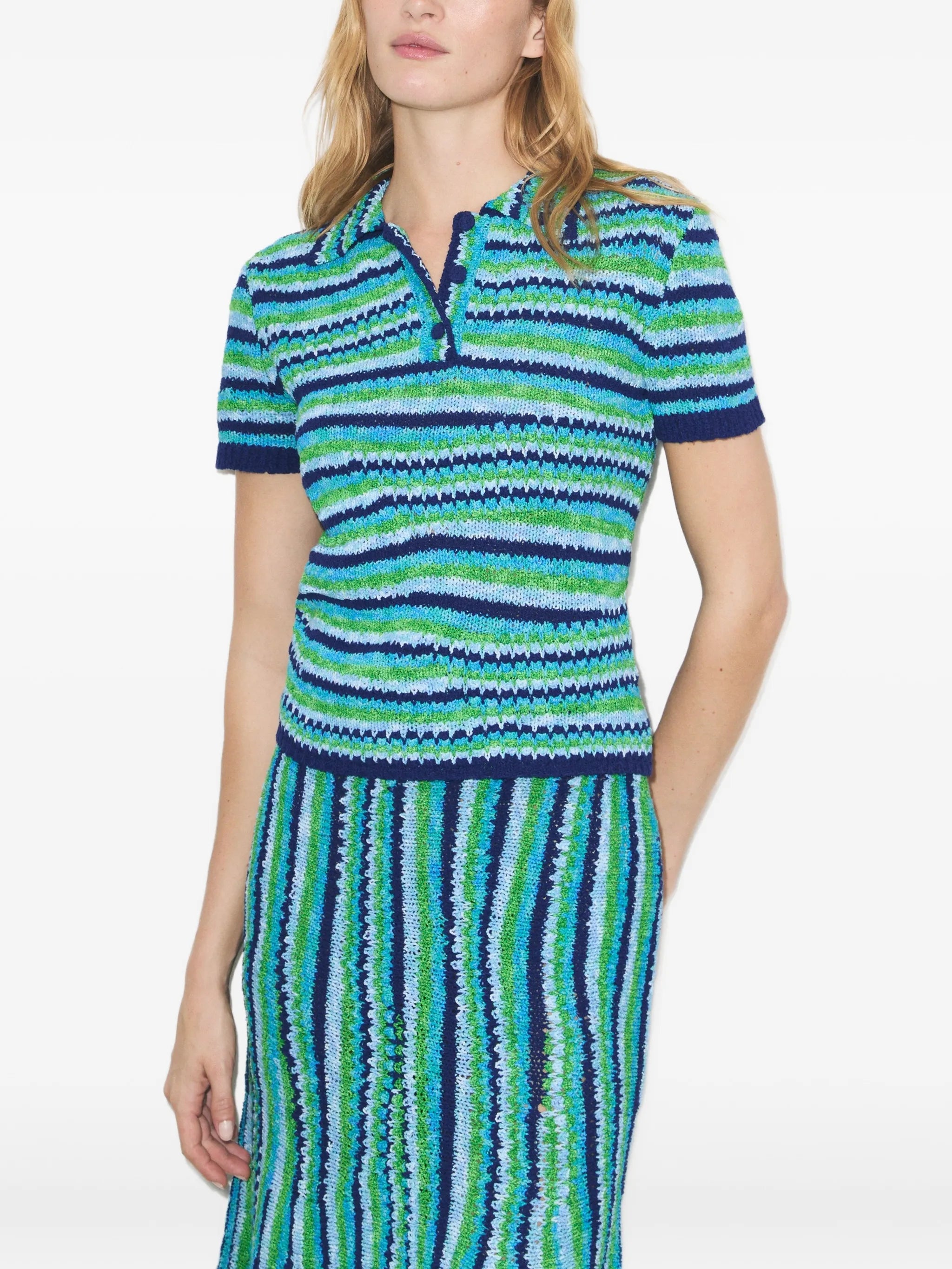 striped cotton polo