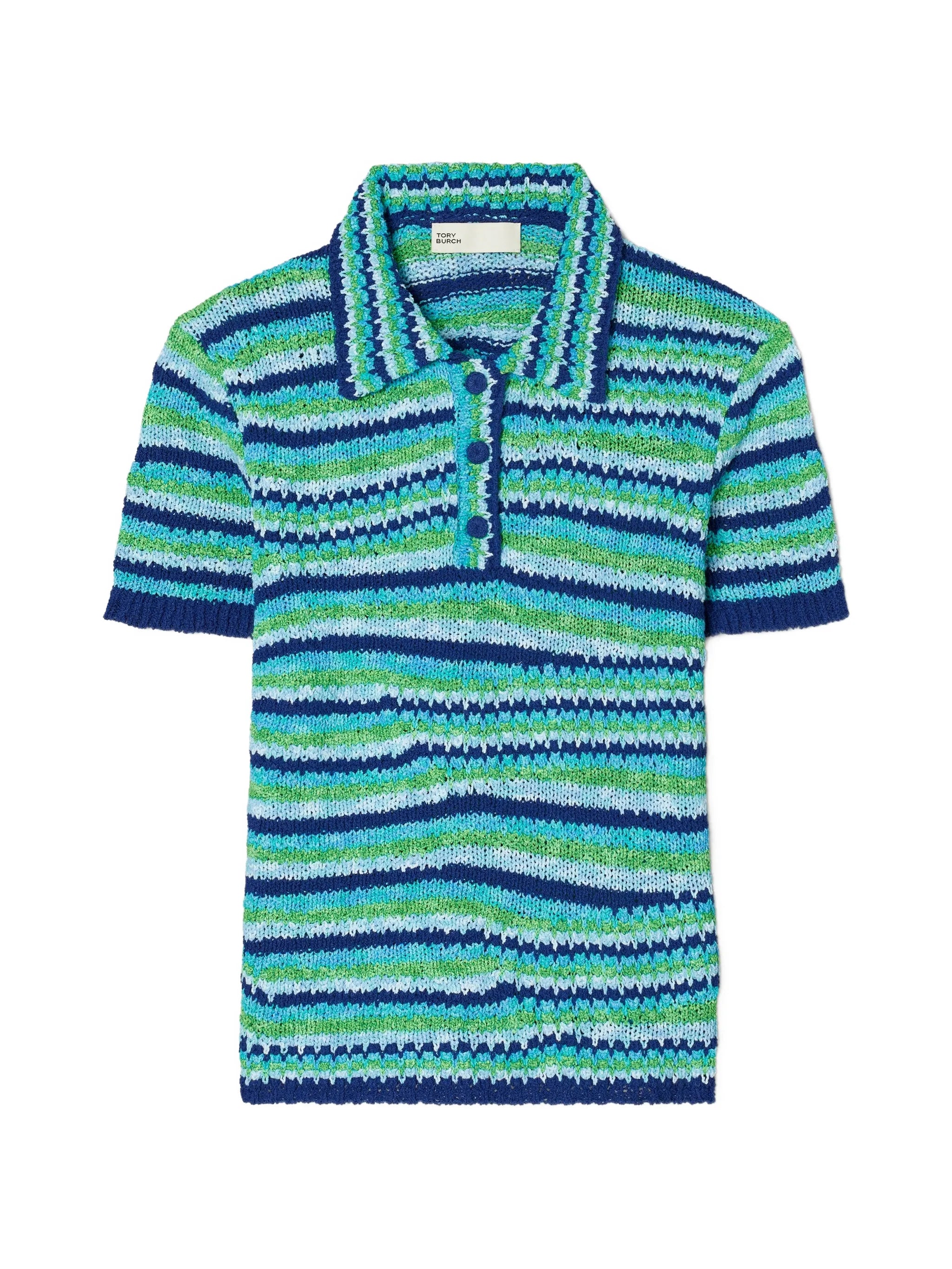 striped cotton polo