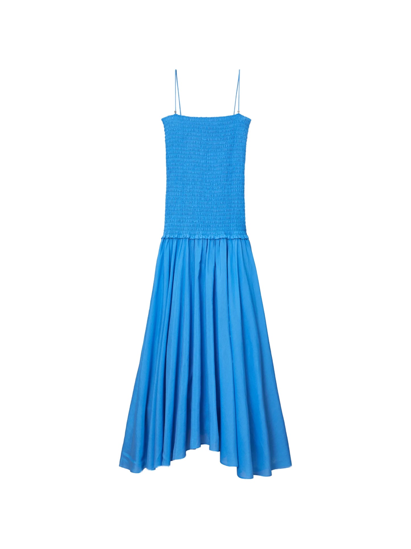solid smocked dress