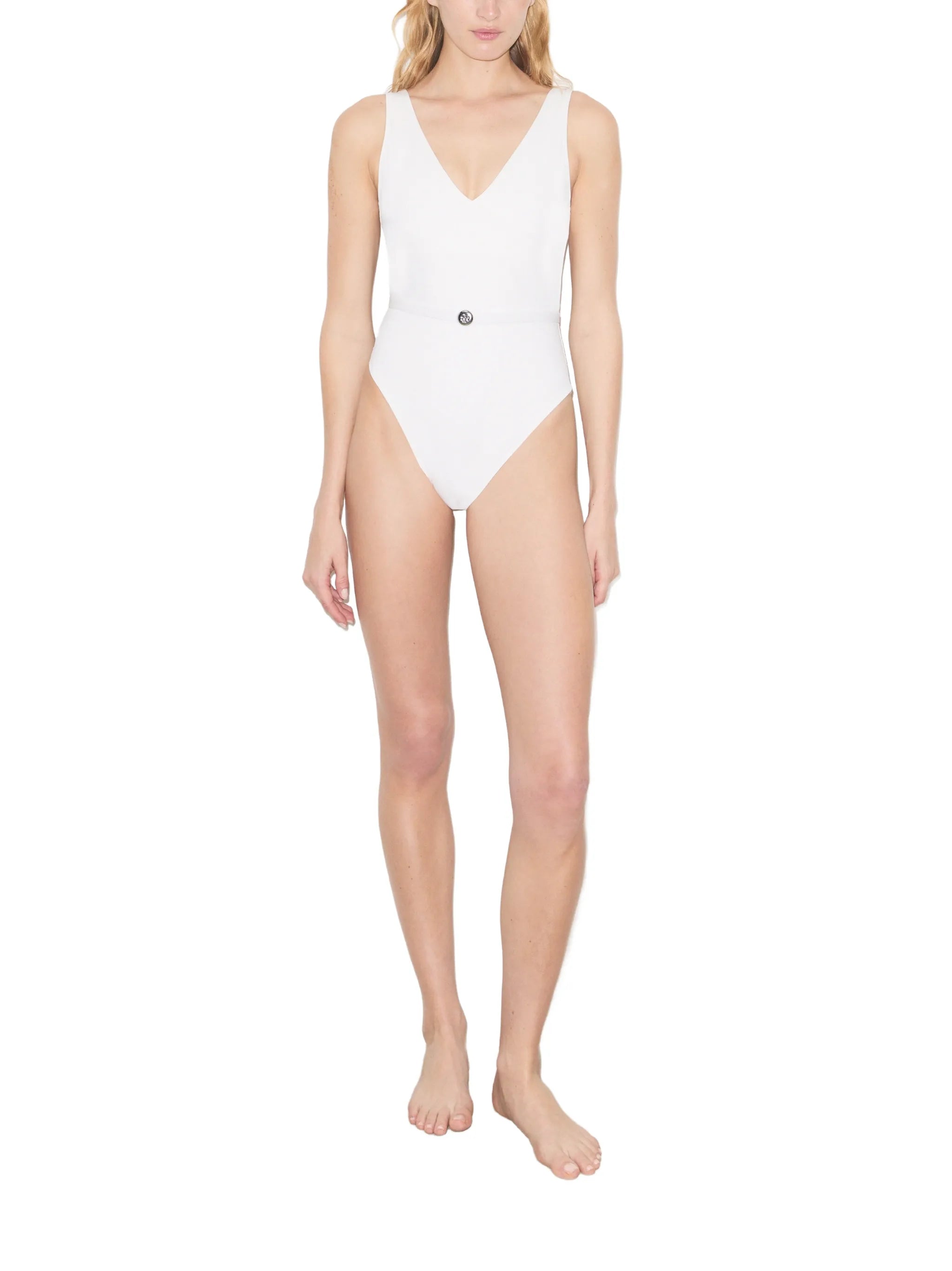 belted swimsuit