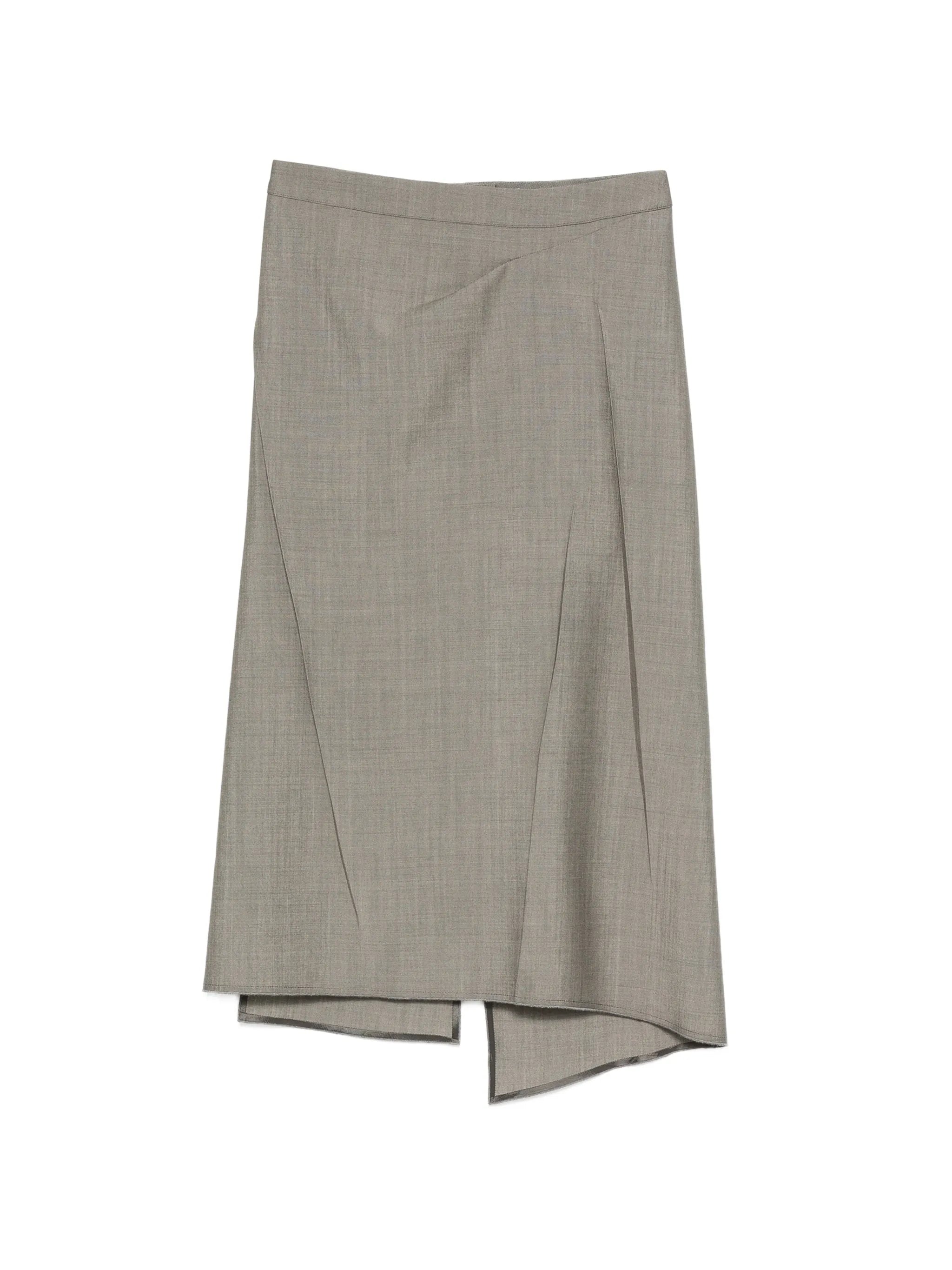asymmetric-hem midi skirt
