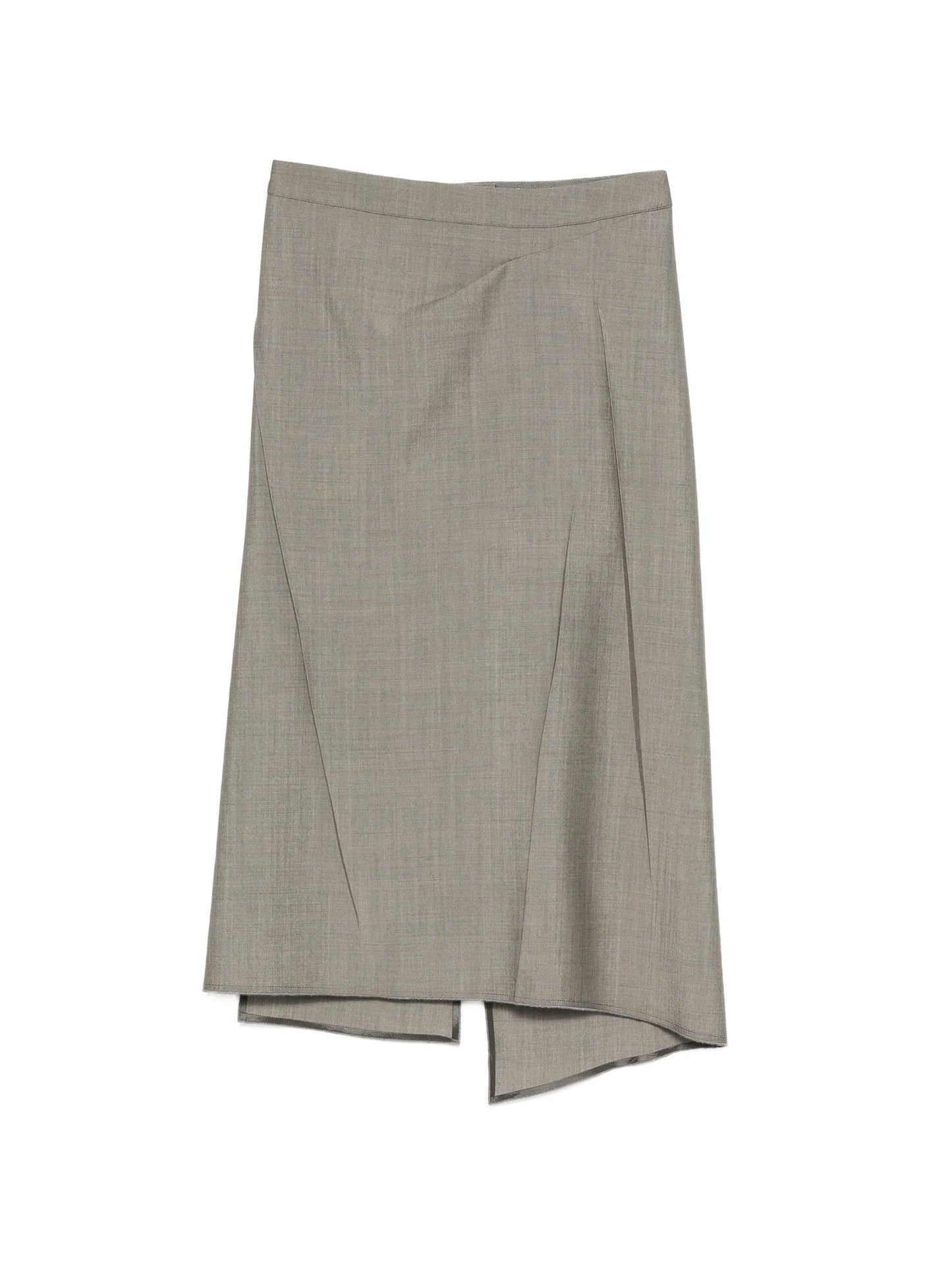asymmetric-hem midi skirt