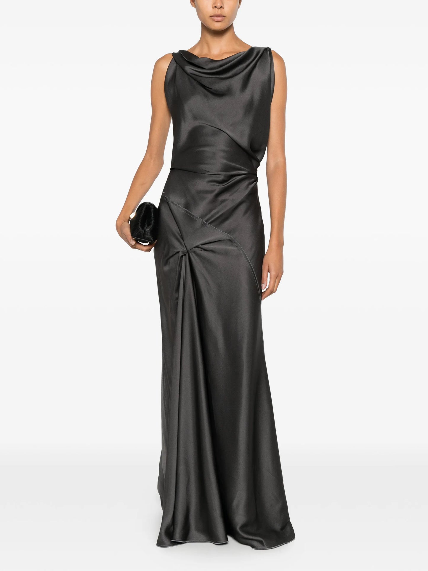 Posy cowl-neck maxi dress