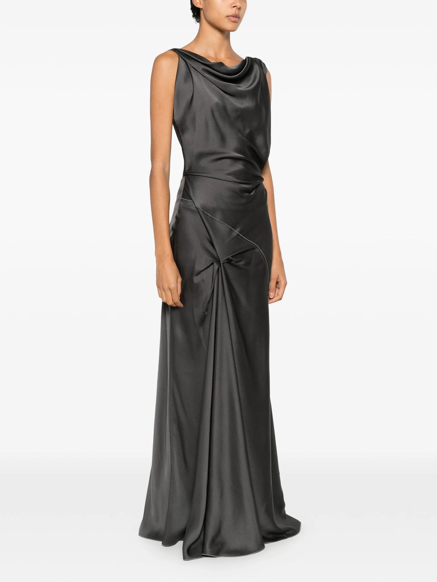 Posy cowl-neck maxi dress