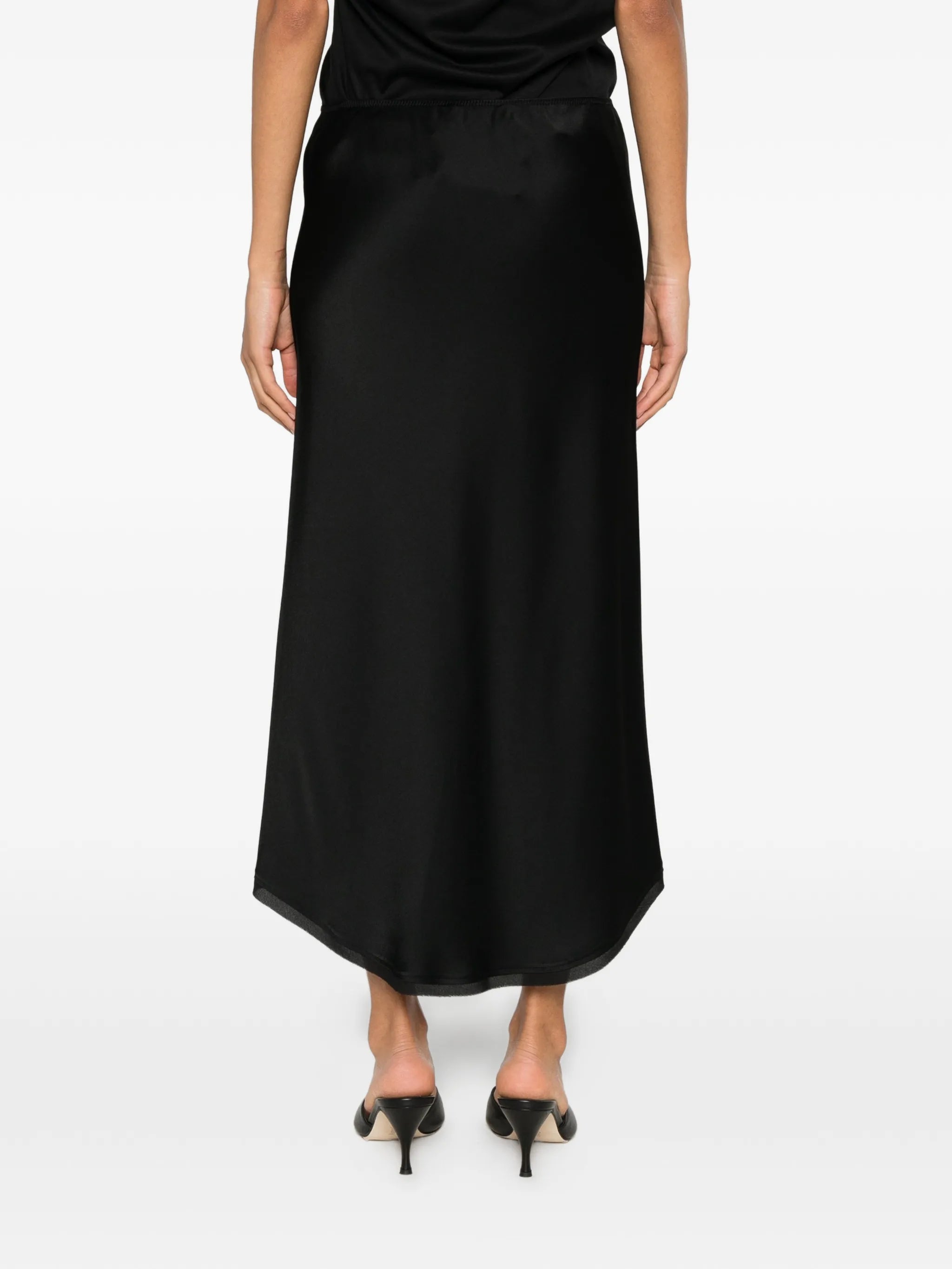 split-detail midi skirt