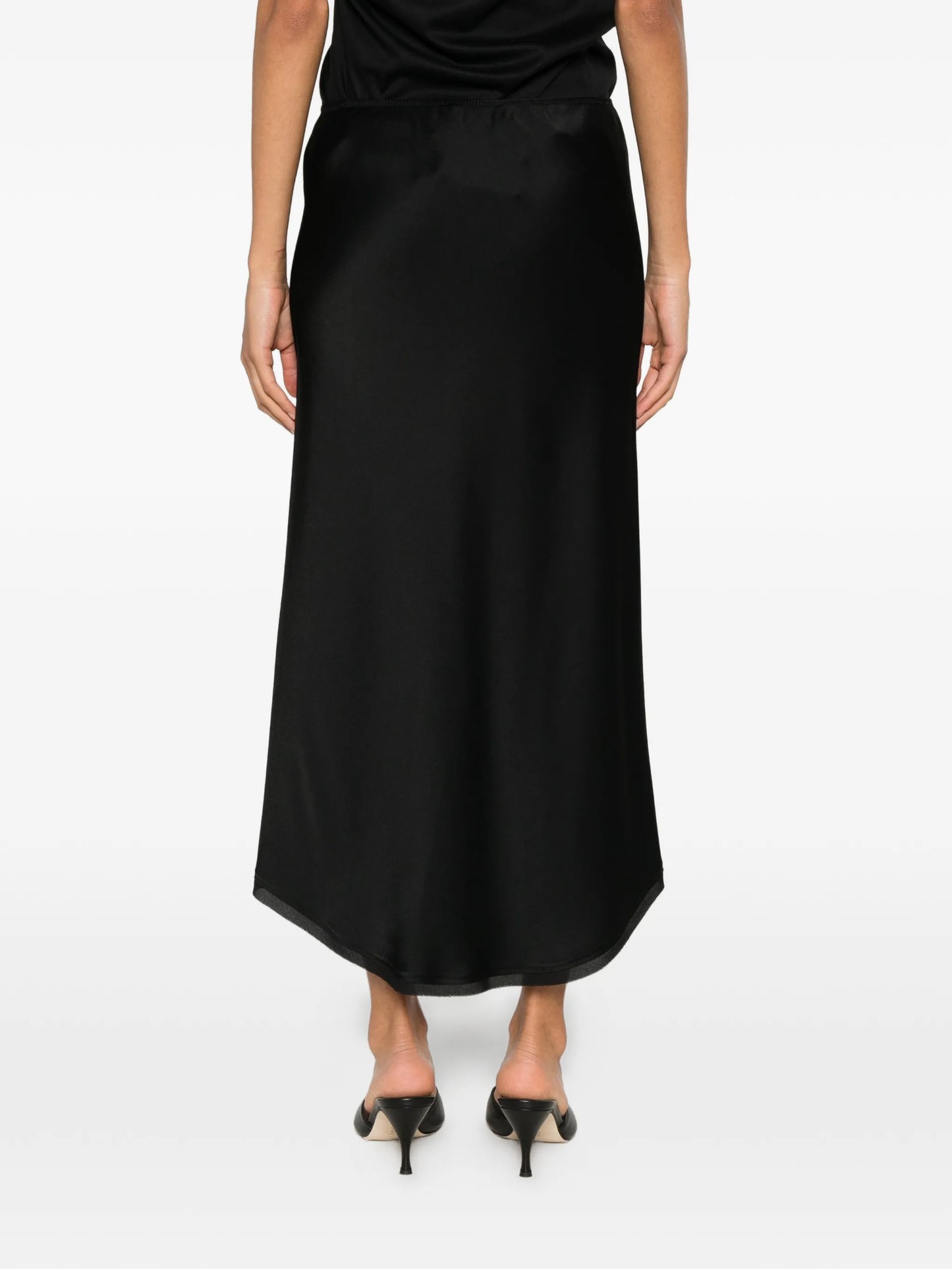 split-detail midi skirt