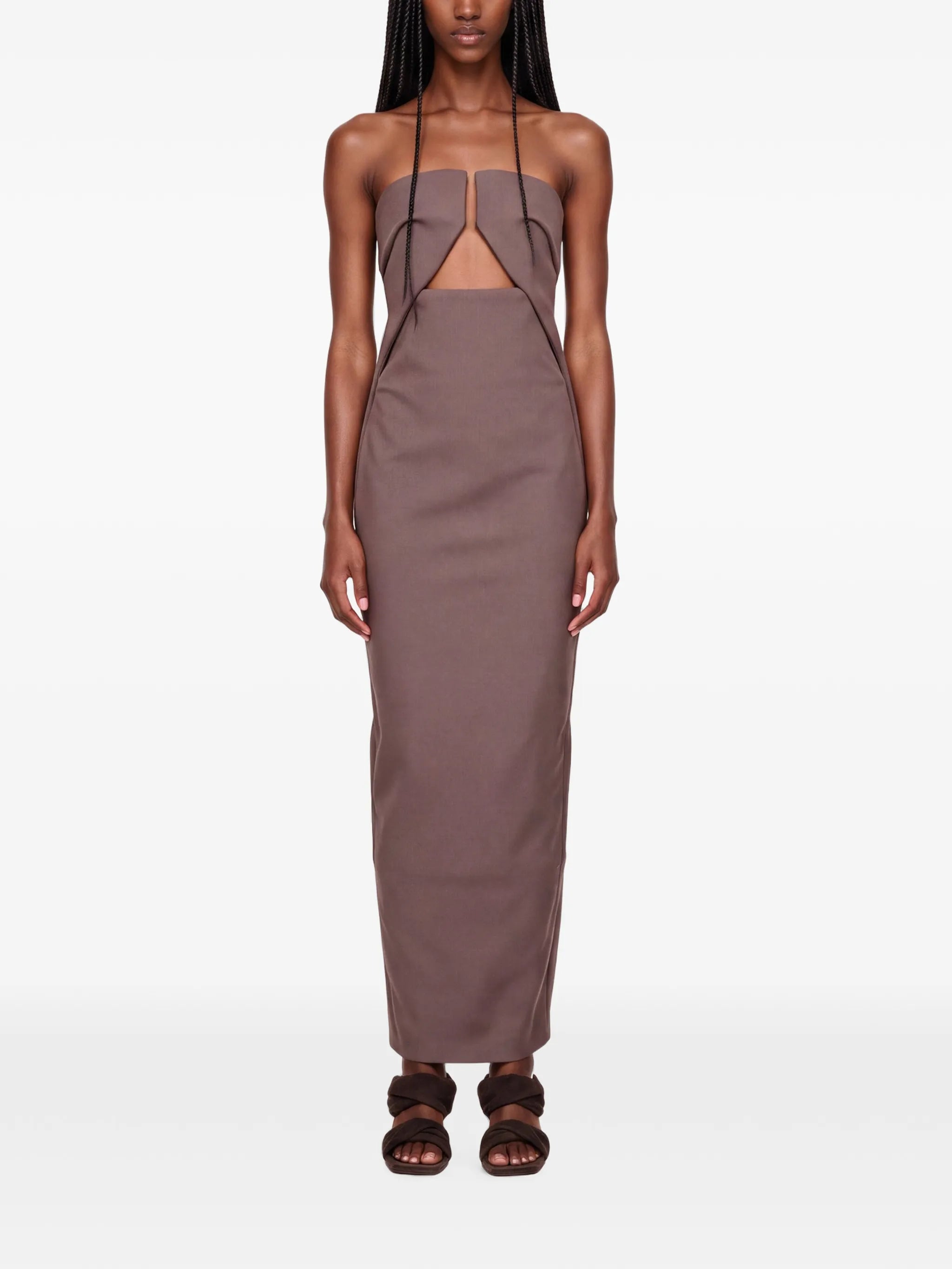 Tower Prong gown in stretch wool