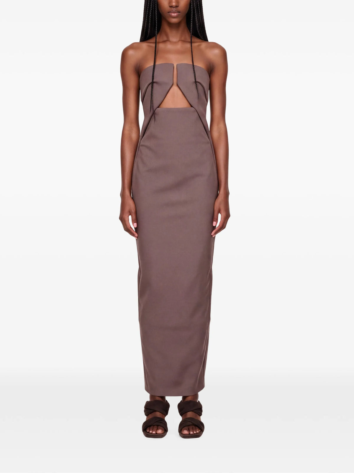 Tower Prong gown in stretch wool