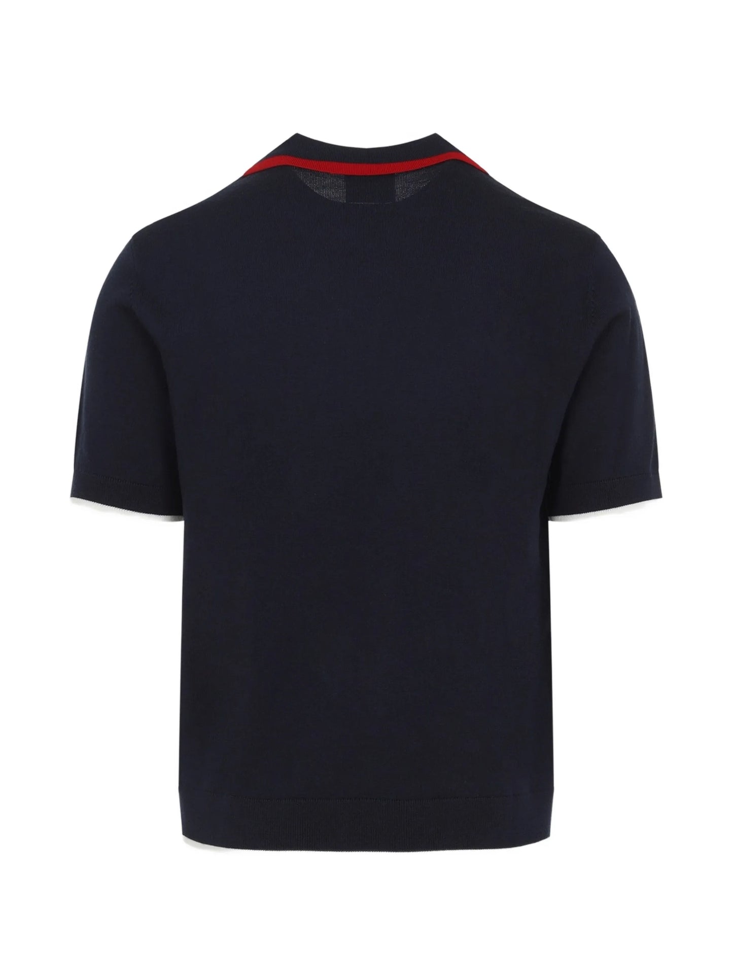 logo-embroidered zip-up polo shirt