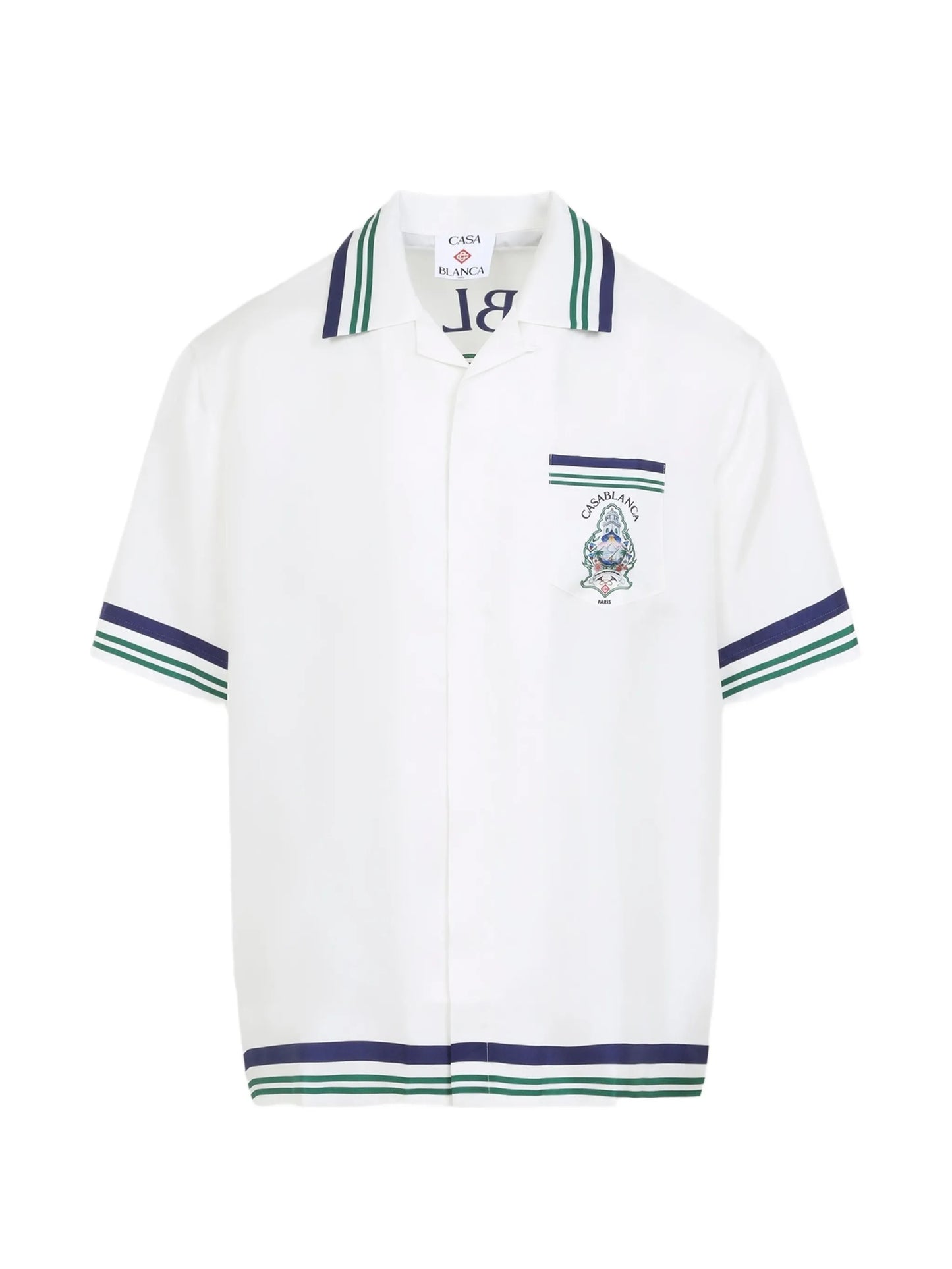 Hotel Emblem short-sleeve silk shirt