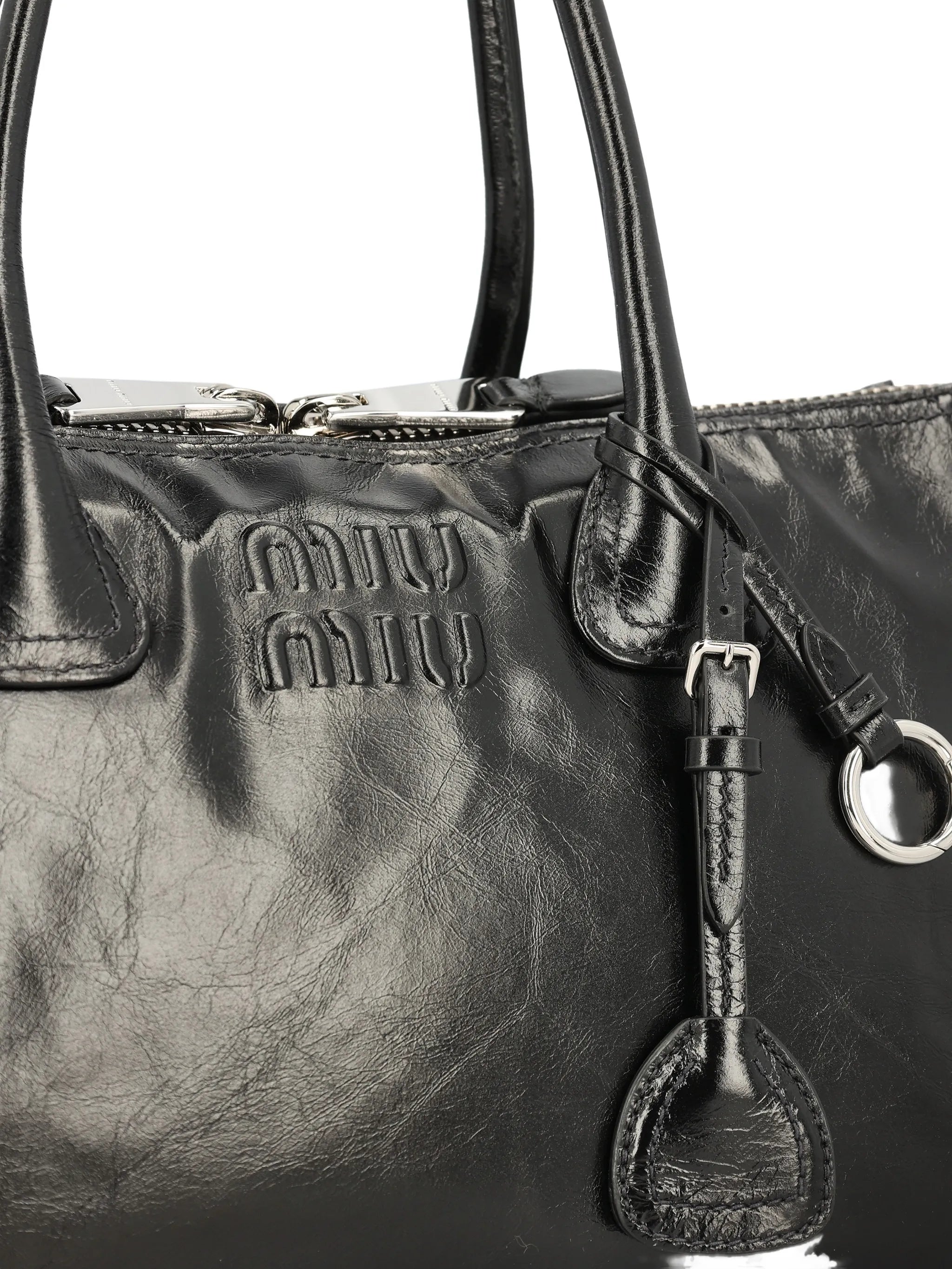 logo-embossed tote bag