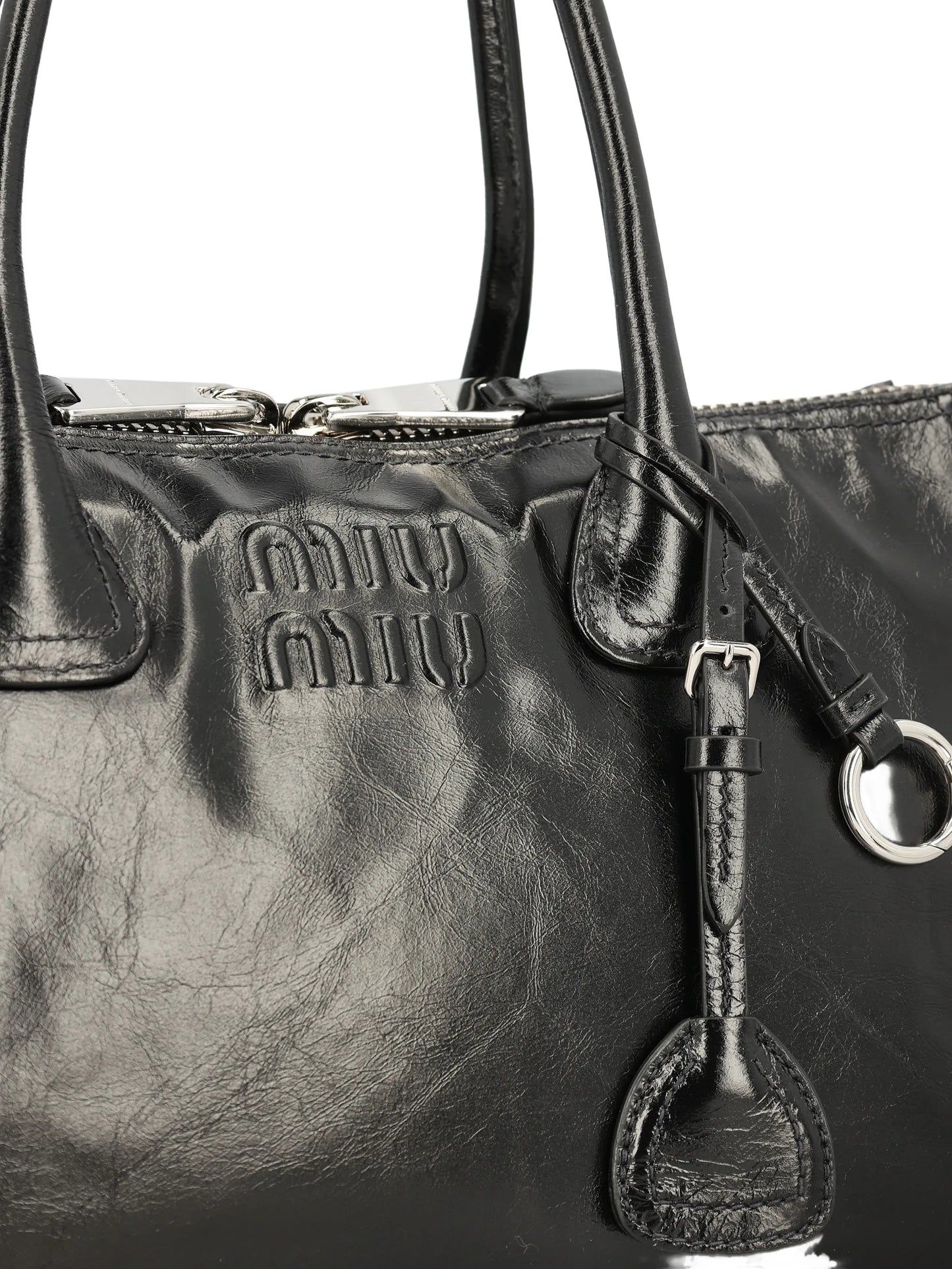 logo-embossed tote bag
