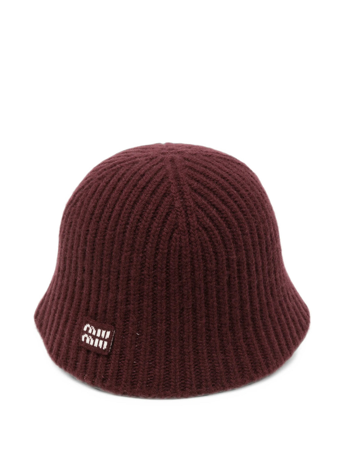 ribbed-knit beanie hat
