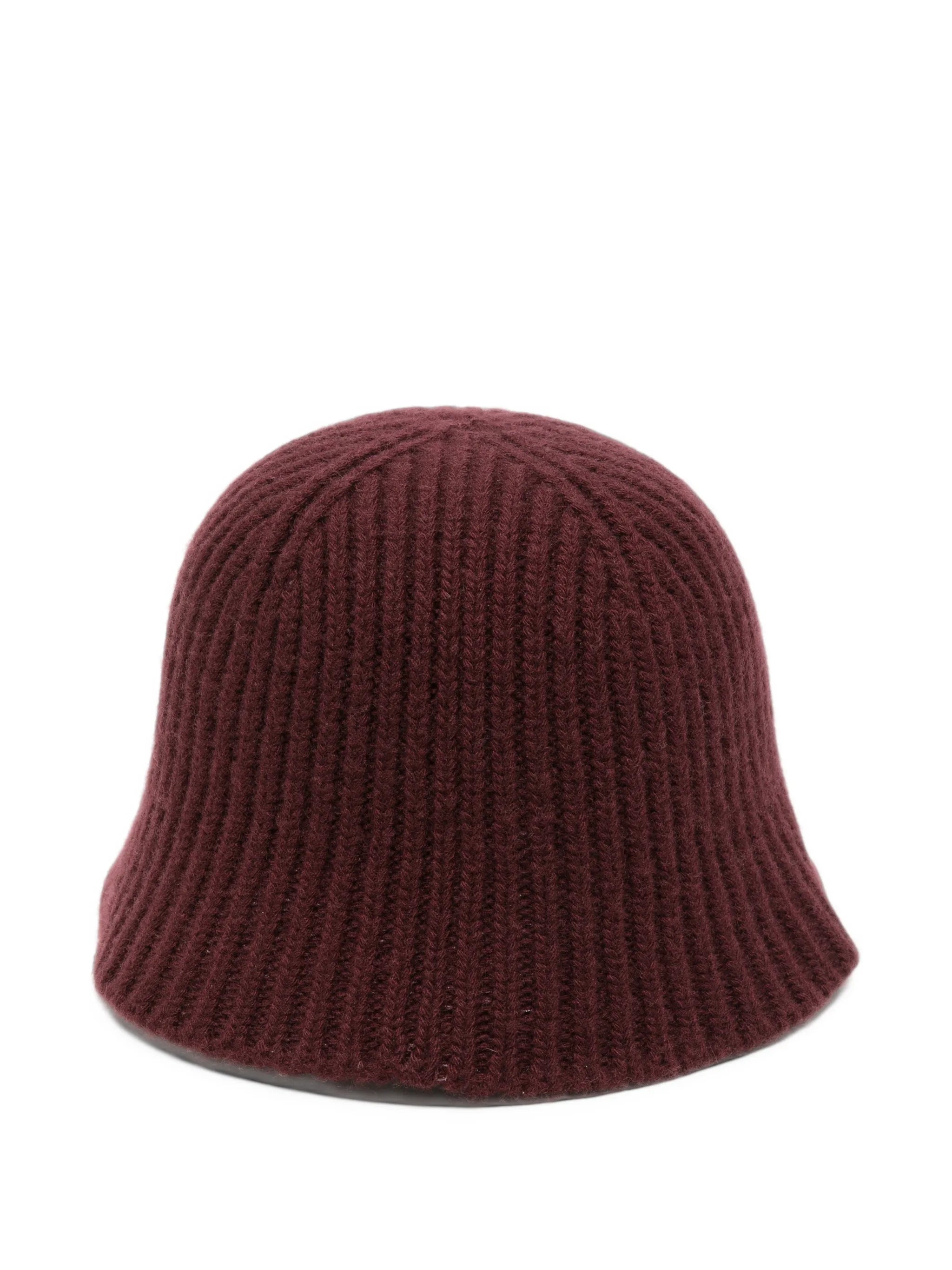 ribbed-knit beanie hat