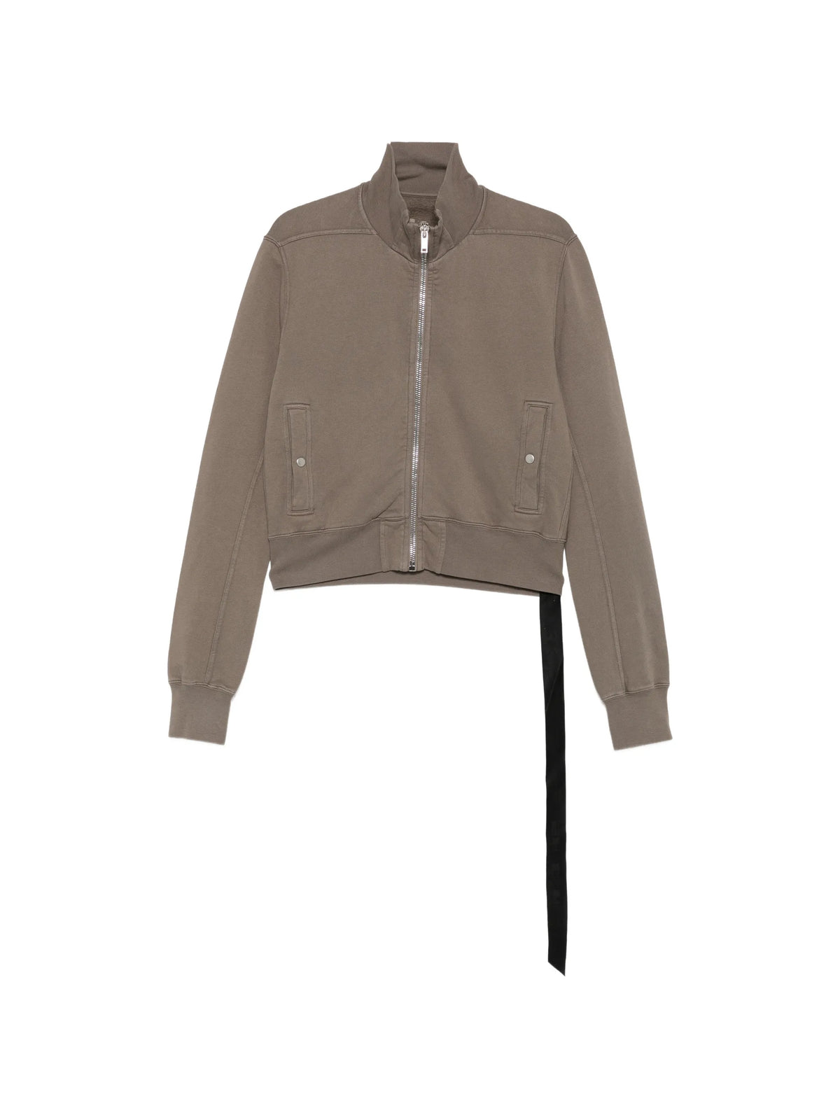 zip-up cropped bomber jacket